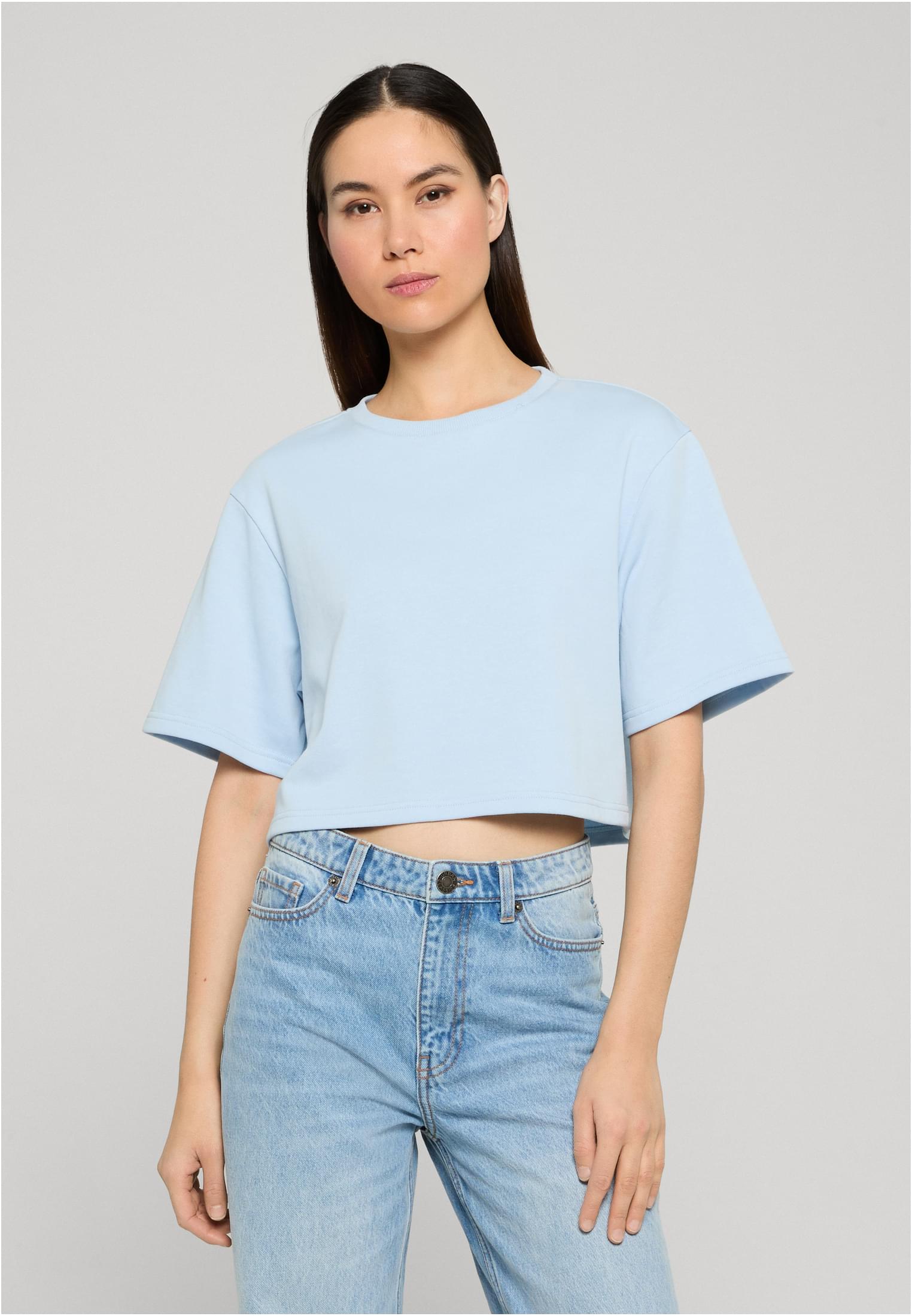 Ladies Light Terry Cropped Tee