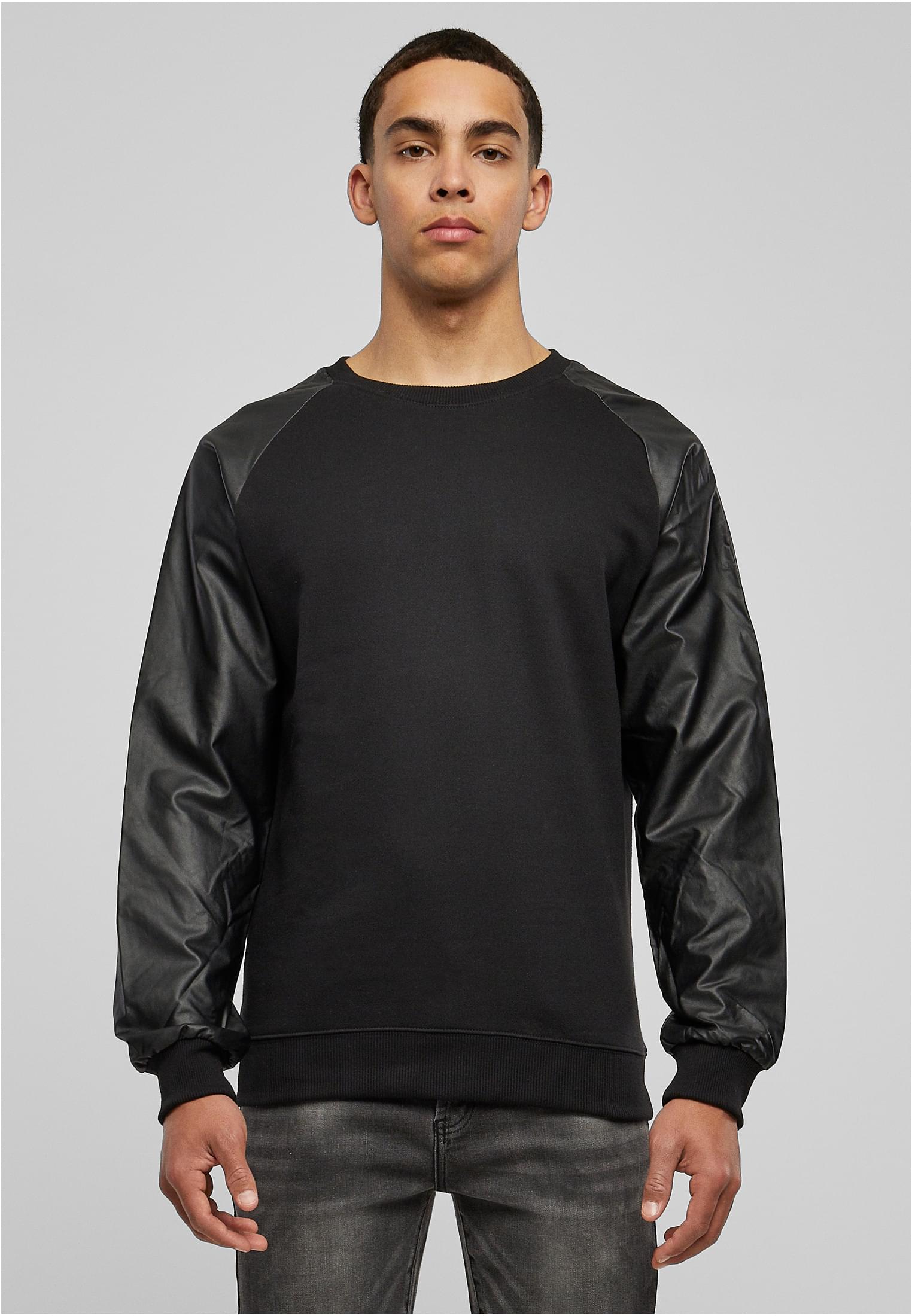 UC Raglan Leather Imitation Crew