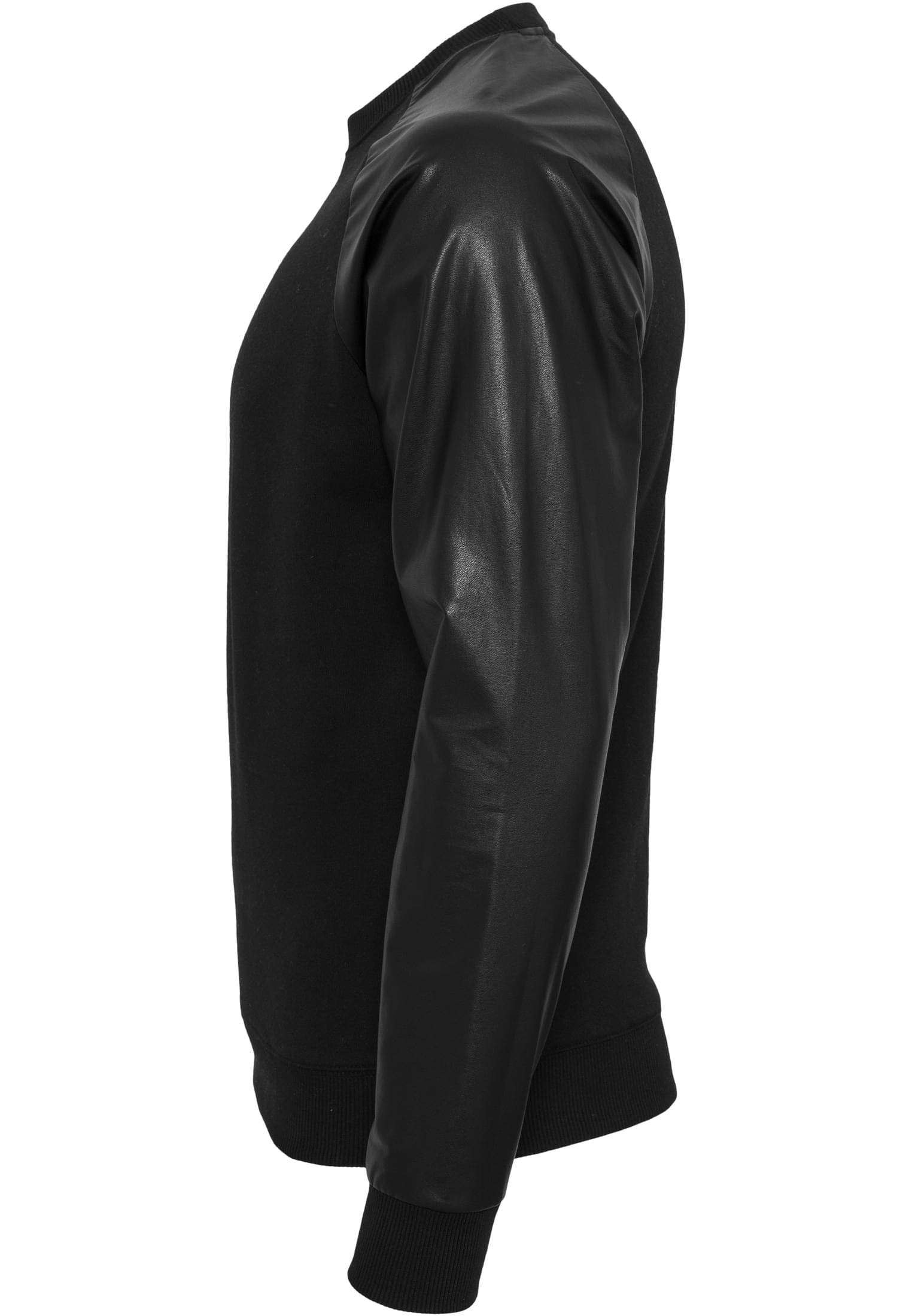 UC Raglan Leather Imitation Crew