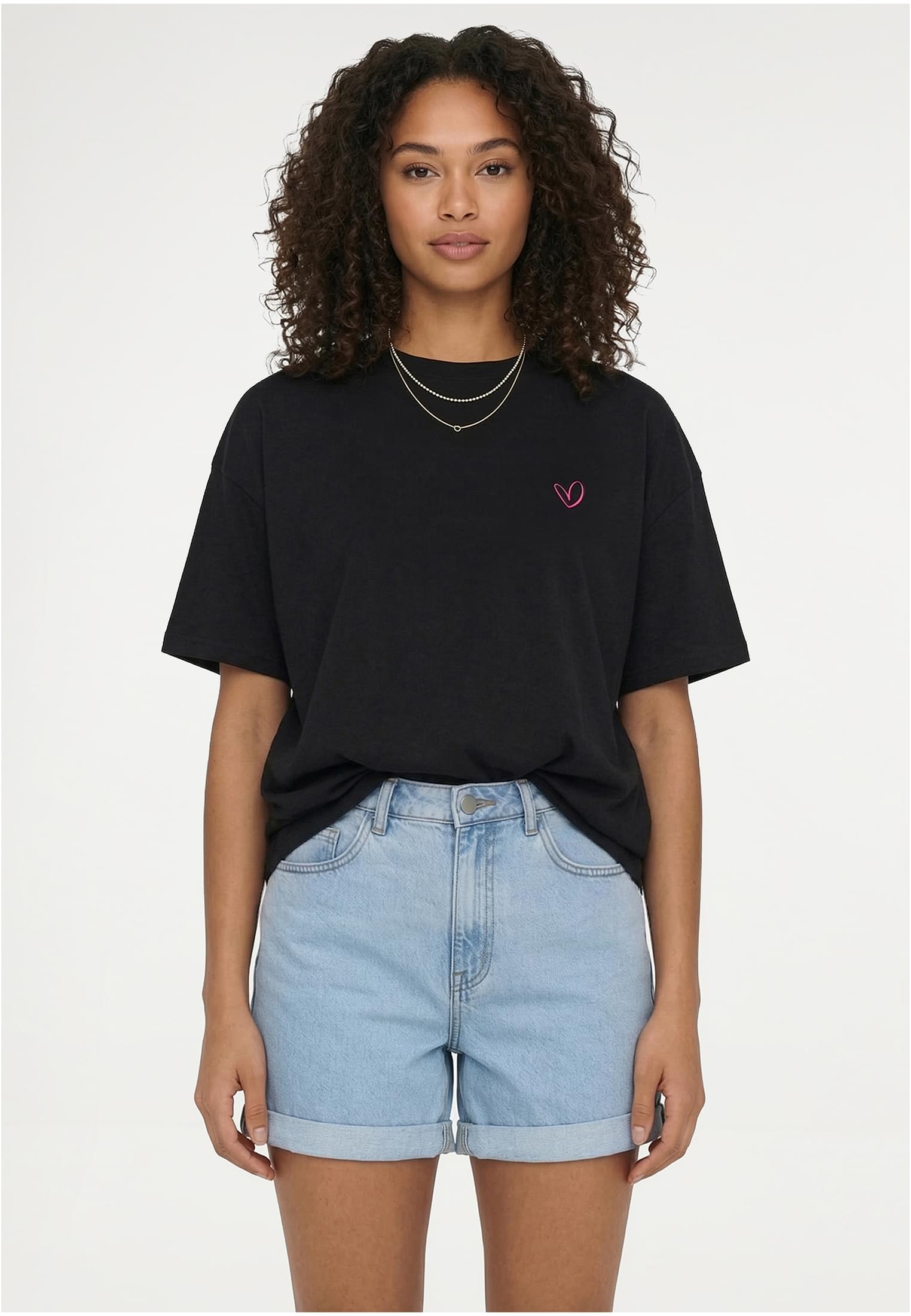 UC Urban Classics Rainbow Heart Logo Loose Tee