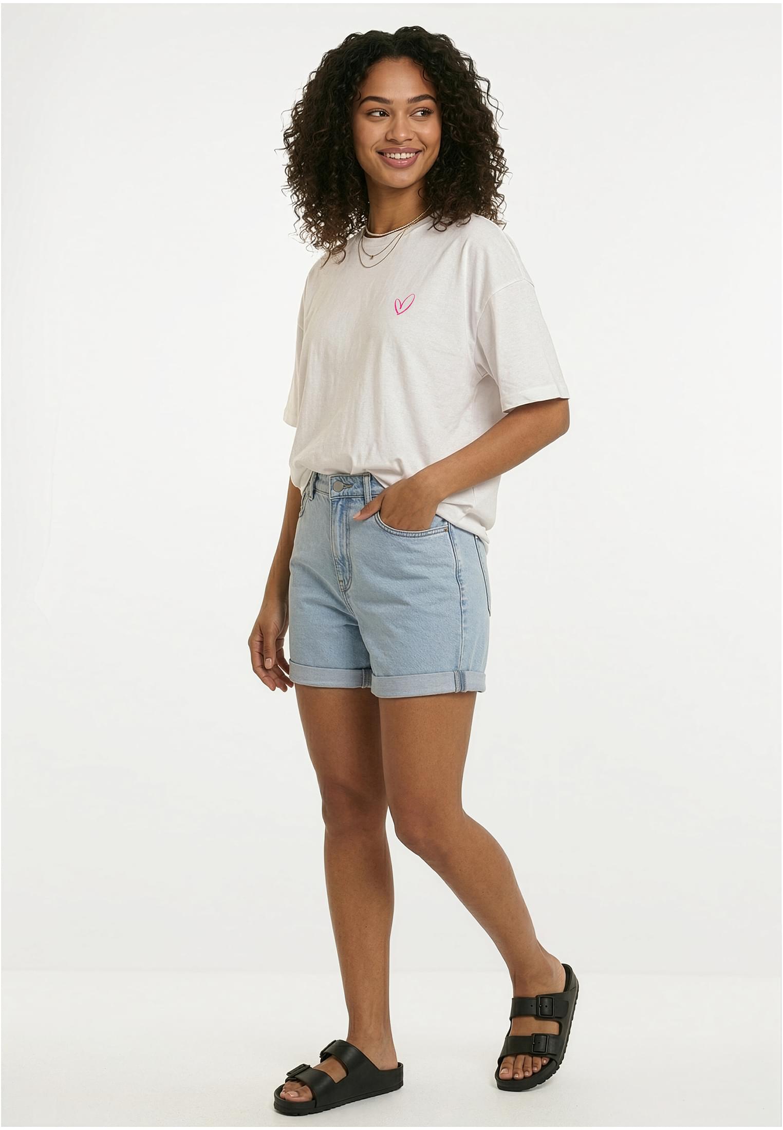 UC Urban Classics Rainbow Heart Logo Loose Tee