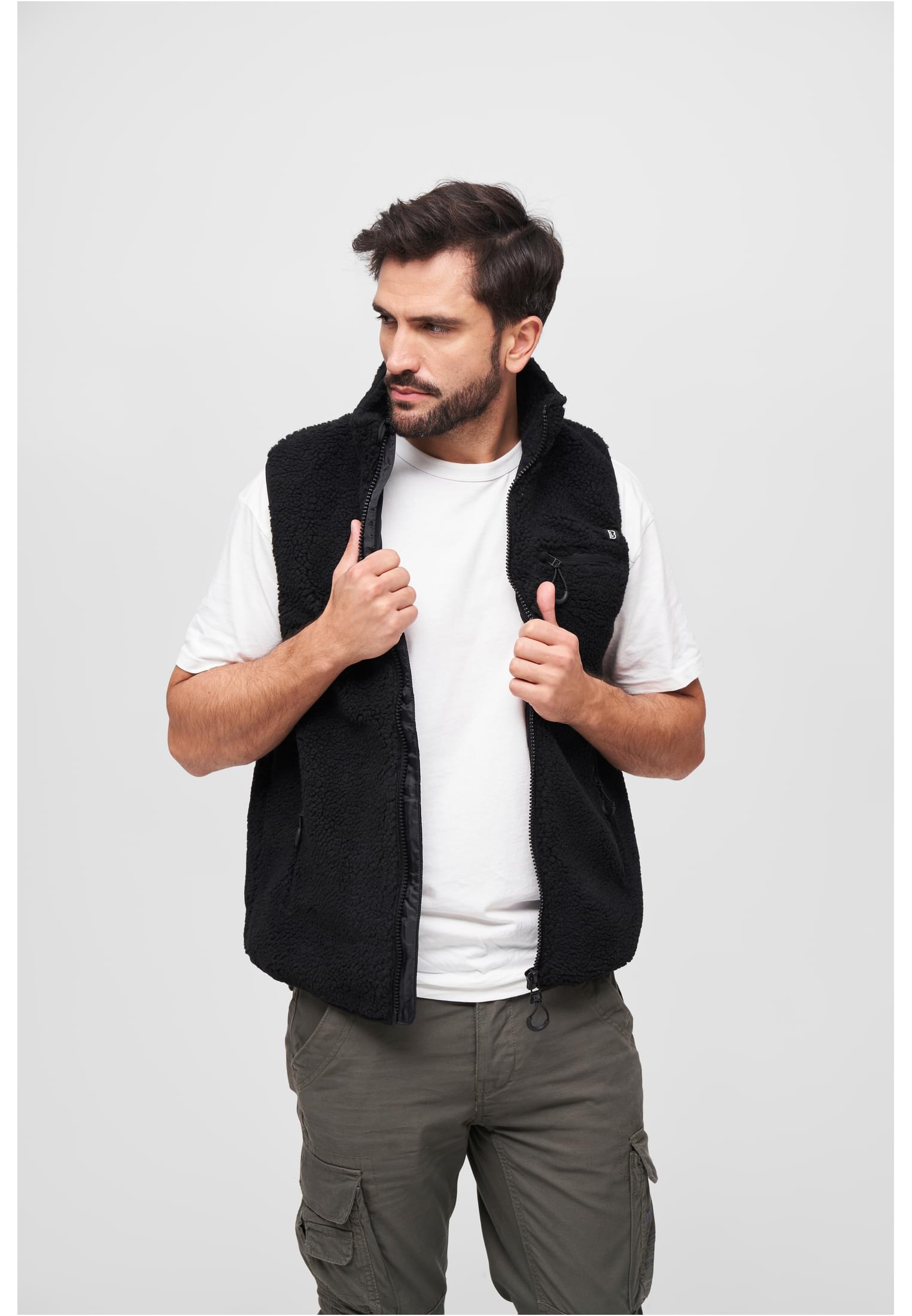 Teddyfleece Vest Men black/grey XXL - workoutbrands.com