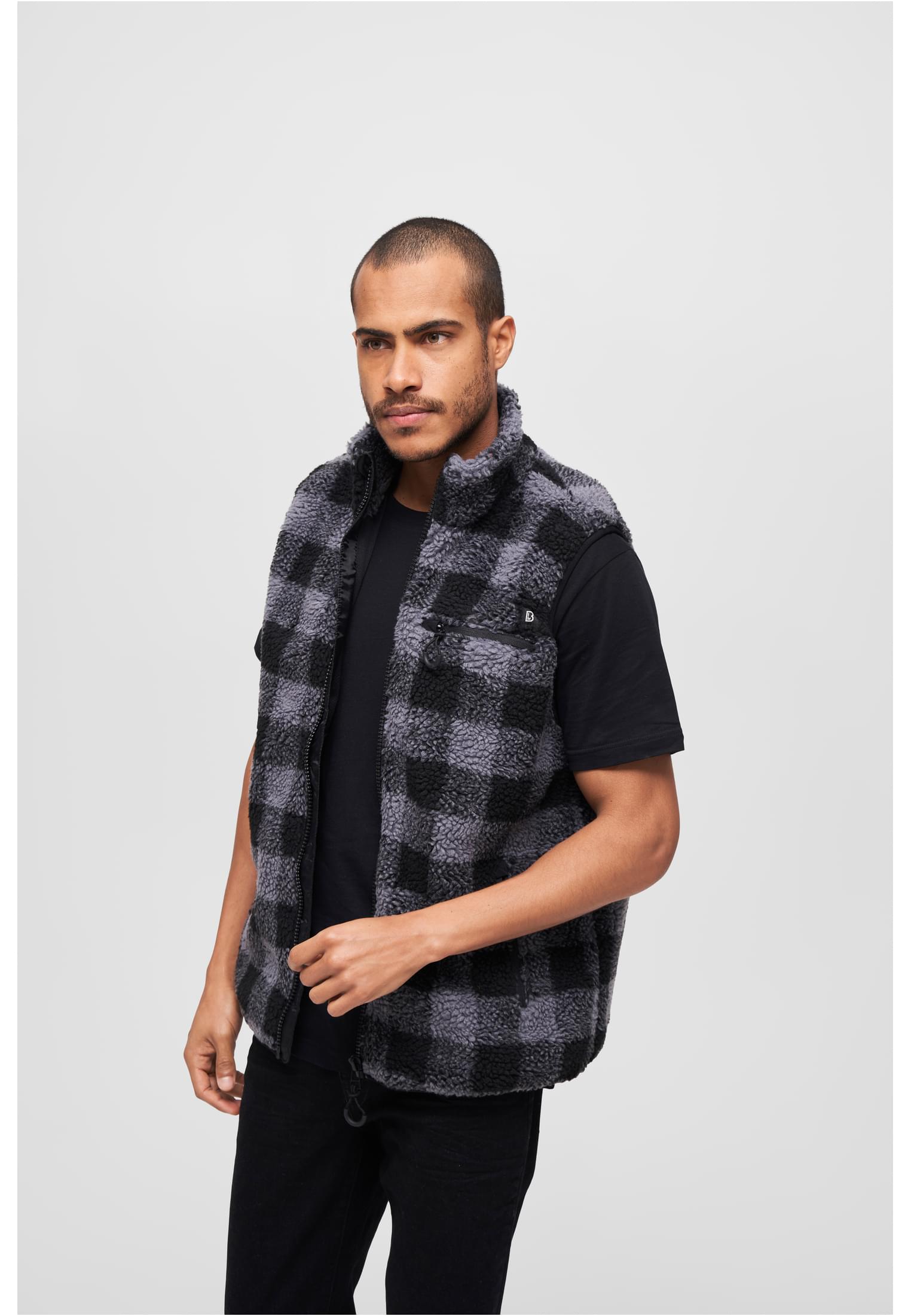 Teddyfleece Vest Men black/grey XXL - workoutbrands.com