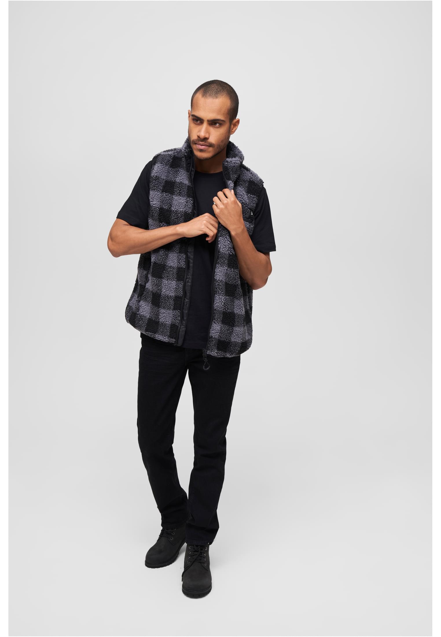 Teddyfleece Vest Men black/grey XXL - workoutbrands.com