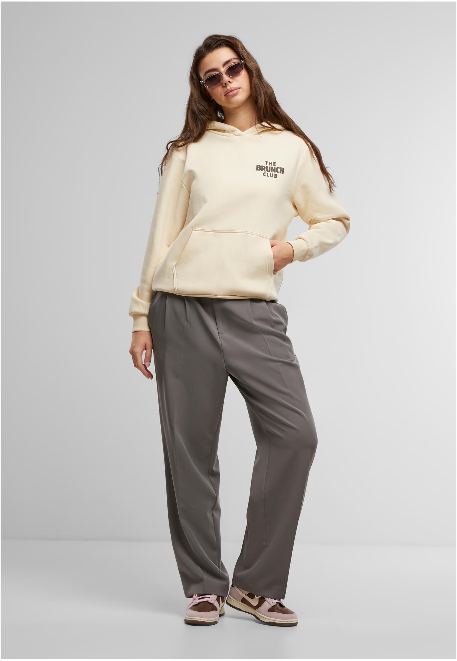 The Brunch Club Ladies Fluffy Hoody whitesand XXL - workoutbrands.com