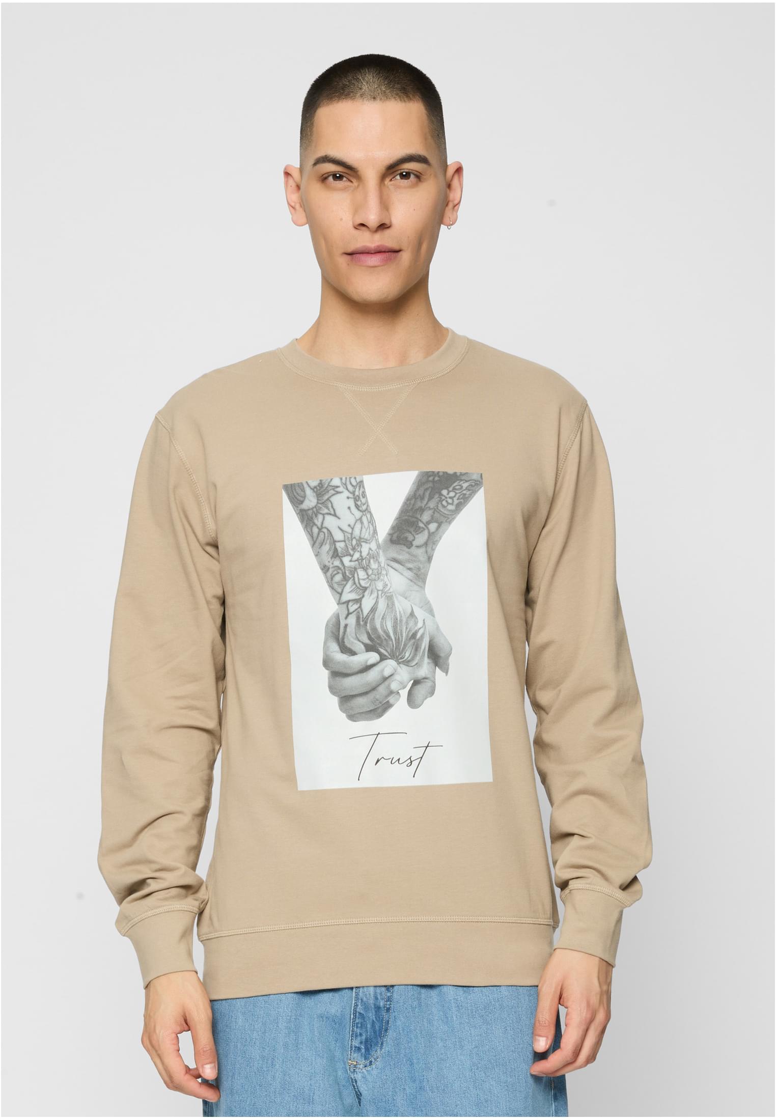 Trust 2.0 Crewneck darksand XS - workoutbrands.com