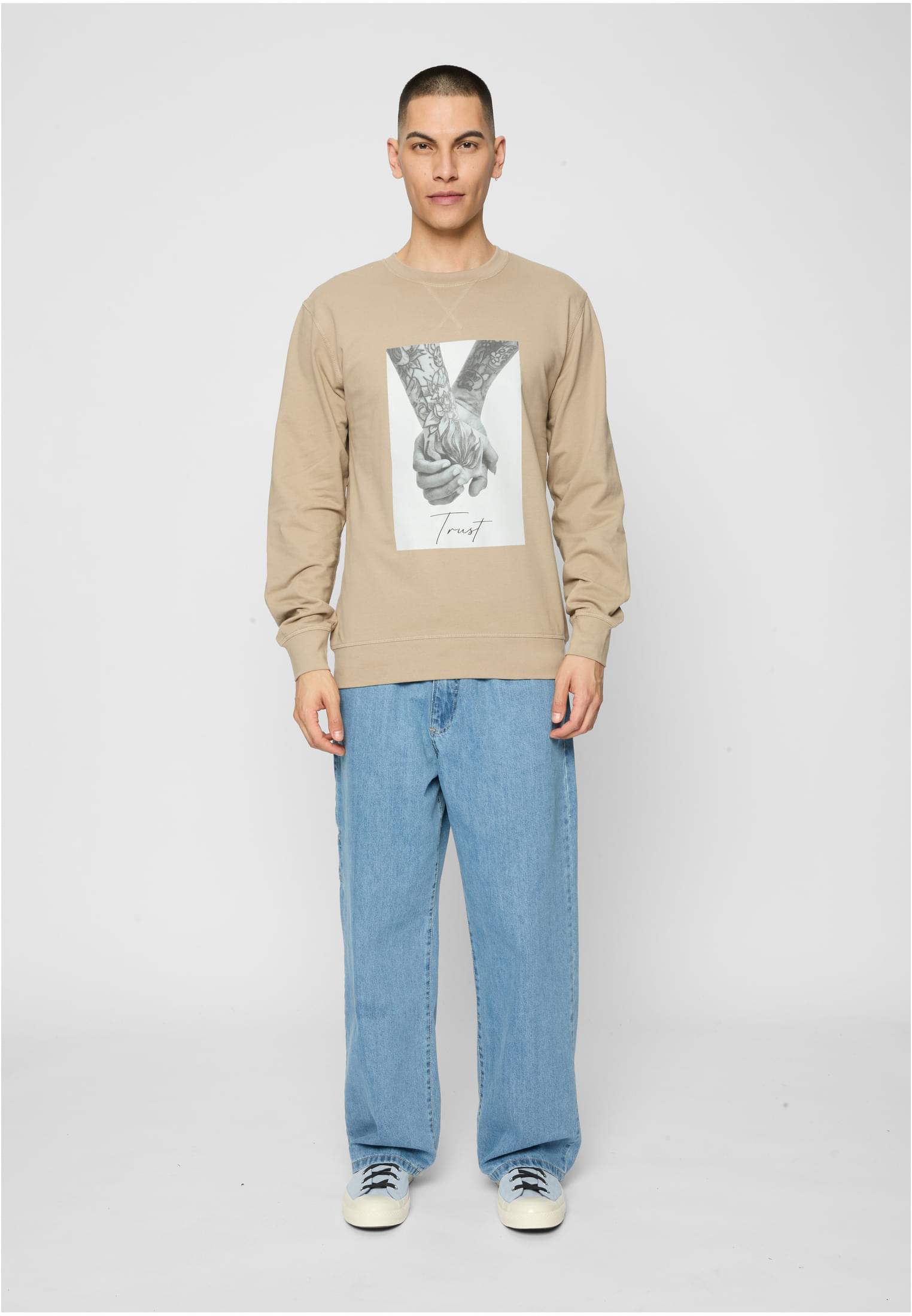 Trust 2.0 Crewneck darksand XS - workoutbrands.com