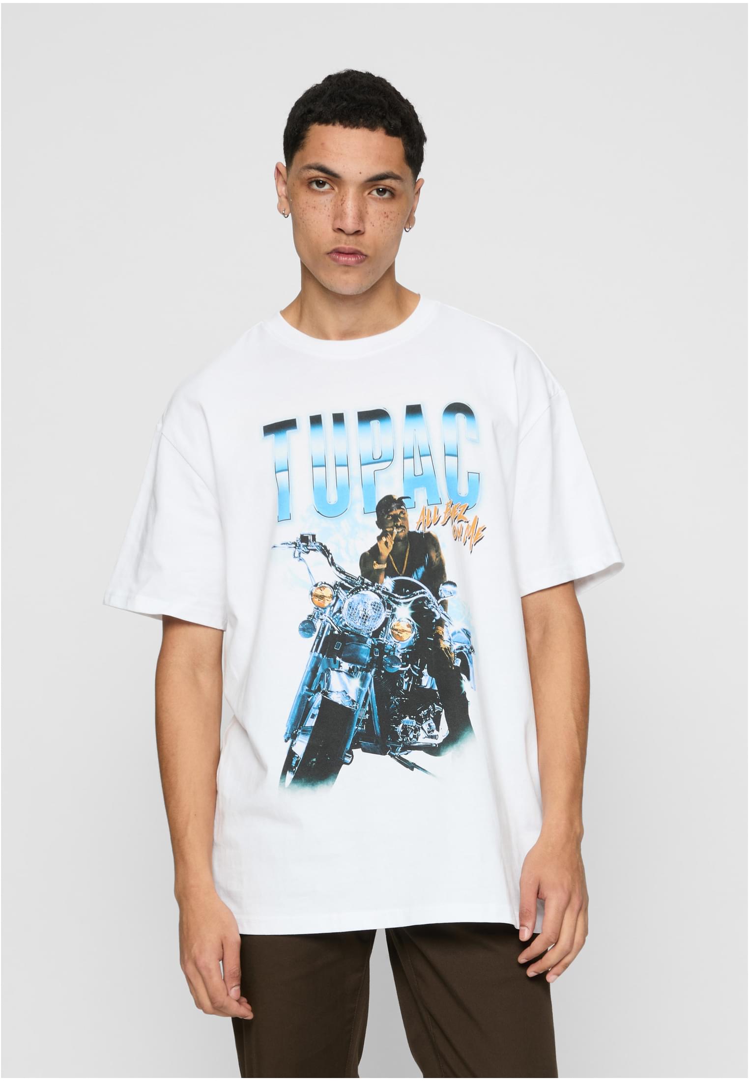 Tupac All Eyez On Me Anniversary Oversize Tee white XS - workoutbrands.com