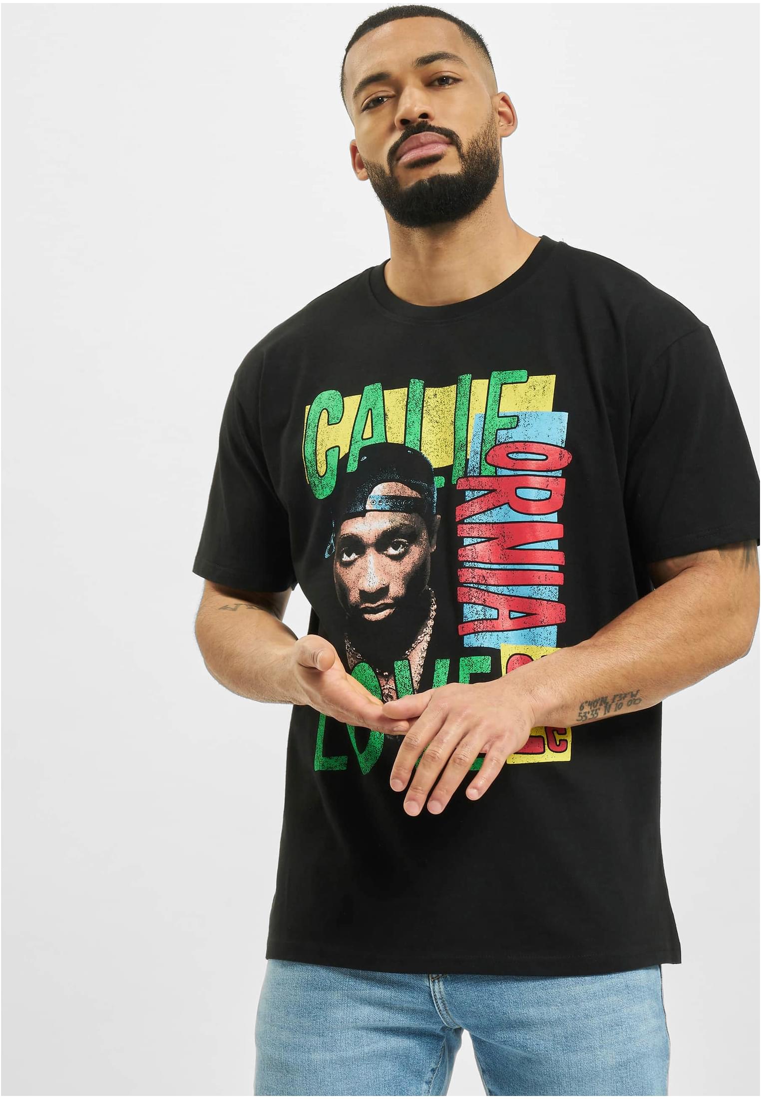 Tupac California Love Retro Oversize Tee black XXL - workoutbrands.com