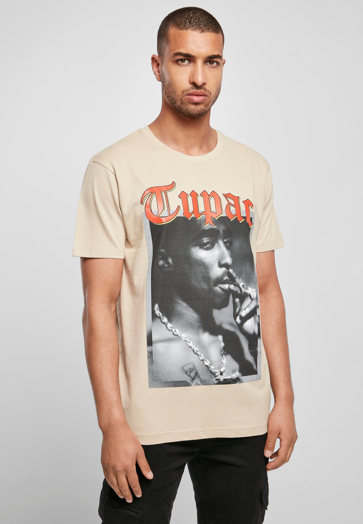 Tupac California Love Tee sand XXL - workoutbrands.com