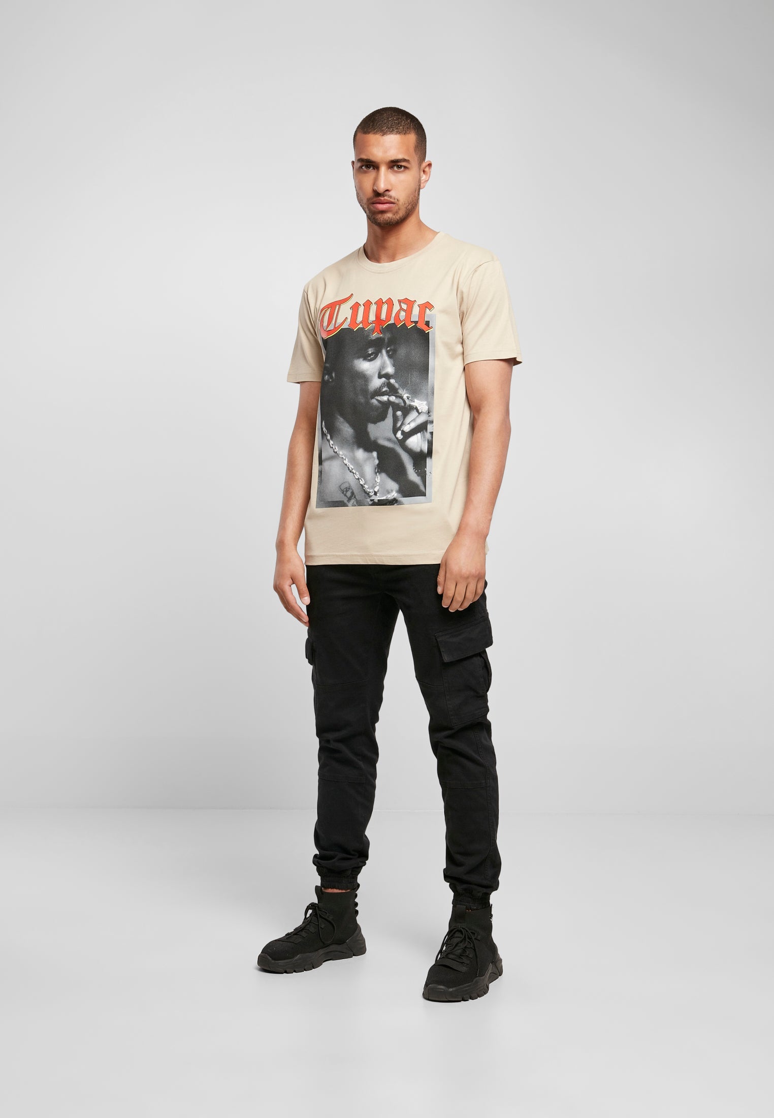 Tupac California Love Tee sand XXL - workoutbrands.com