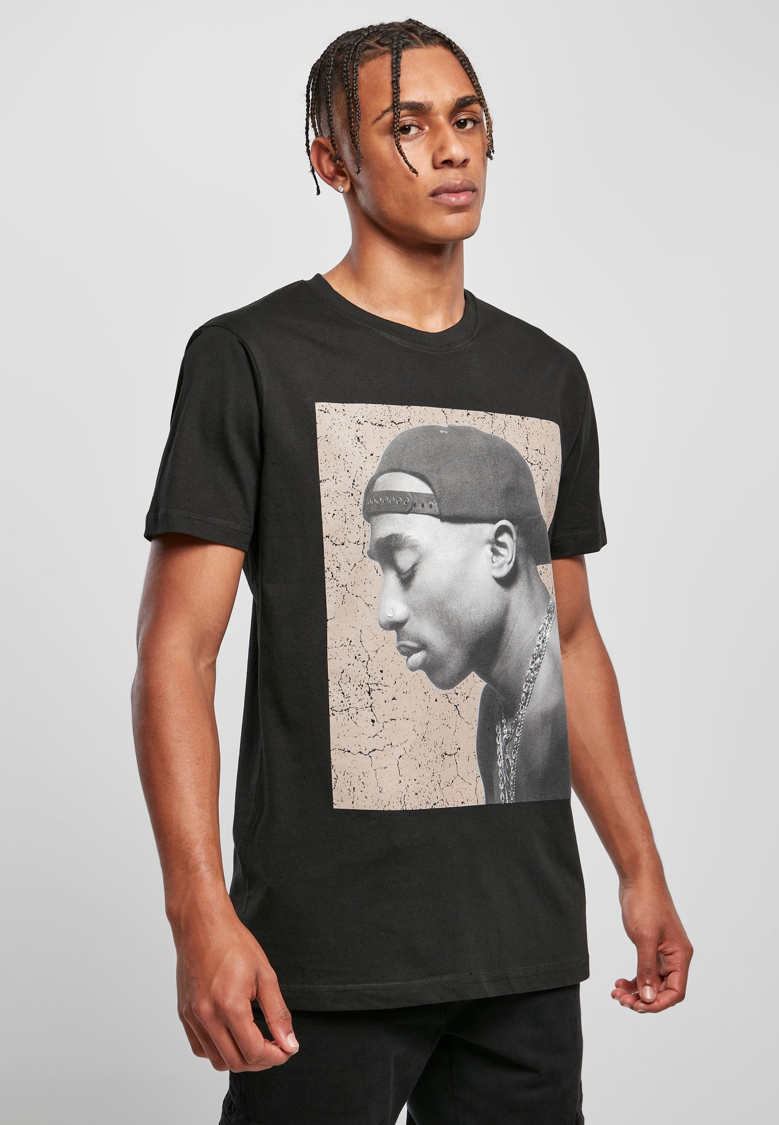 Tupac Cracked Background Tee white XXL - workoutbrands.com