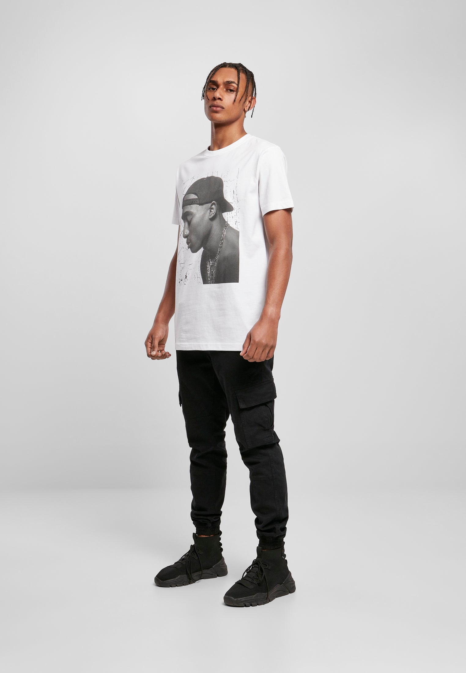 Tupac Cracked Background Tee white XXL - workoutbrands.com