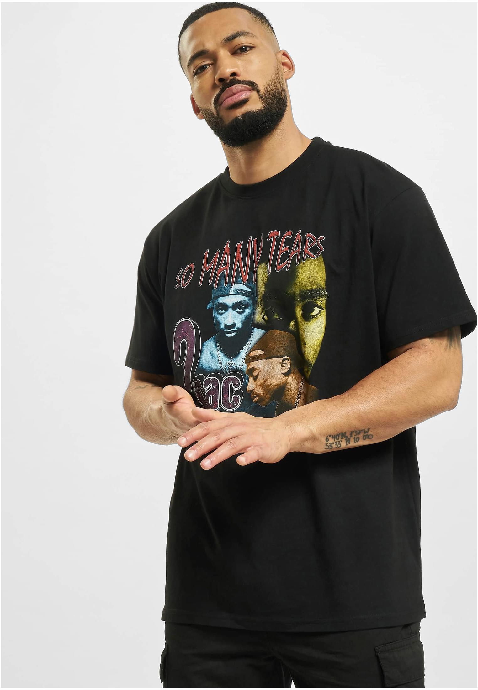 Tupac So Many Tears Oversize Tee black XXL - workoutbrands.com