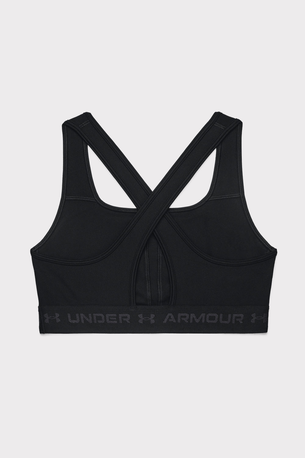 UA Crossback Mid Bra - Black - workoutbrands.com