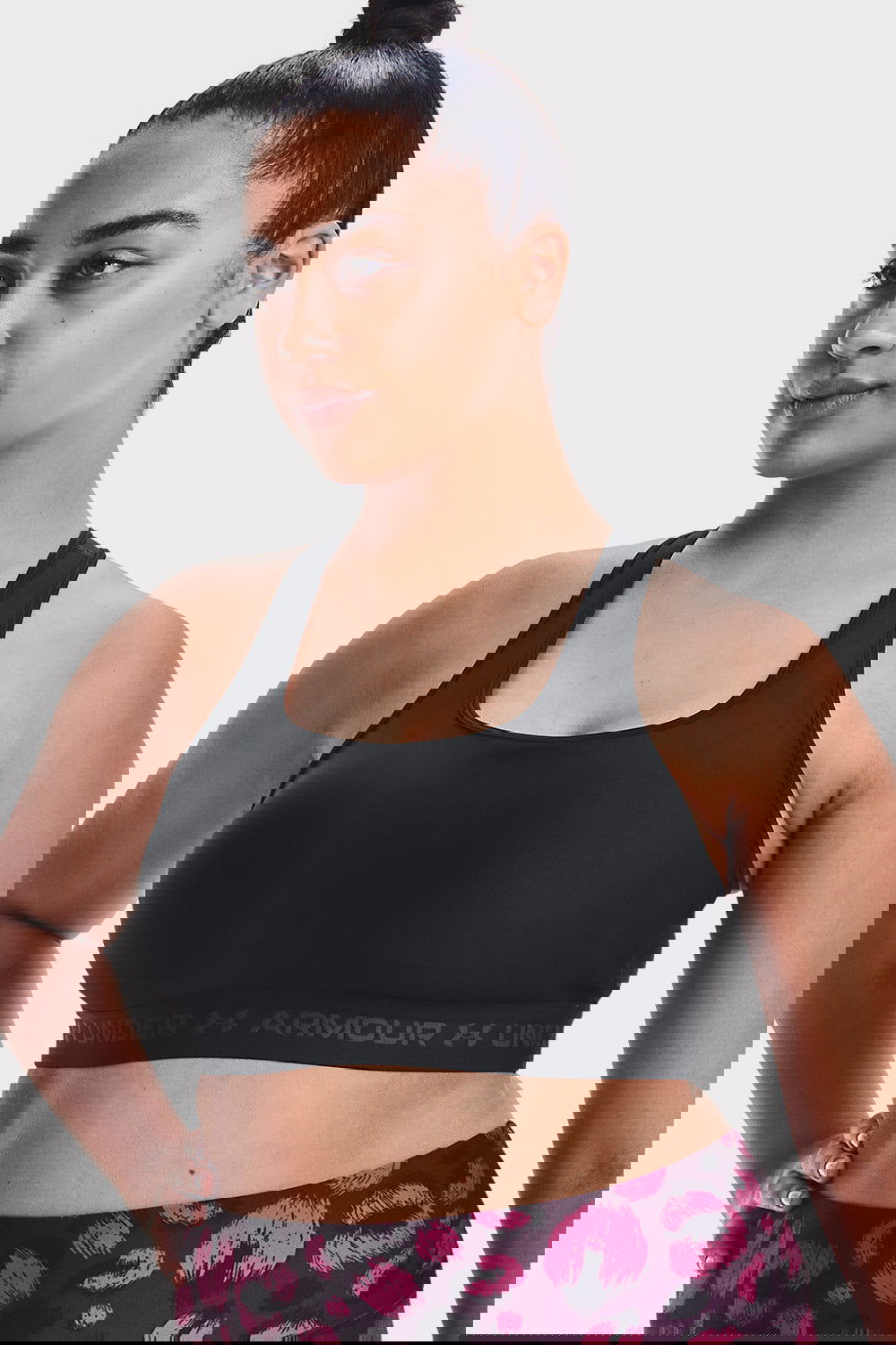 UA Crossback Mid Bra - Black - workoutbrands.com