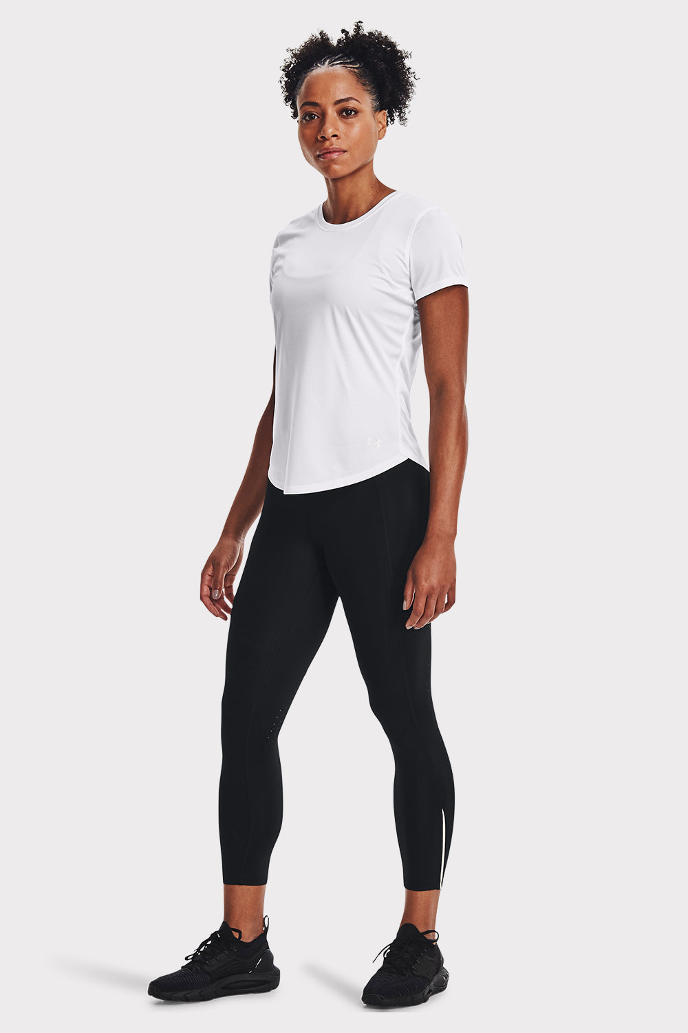 UA Fly Fast 3.0 Ankle Tight - Black - workoutbrands.com