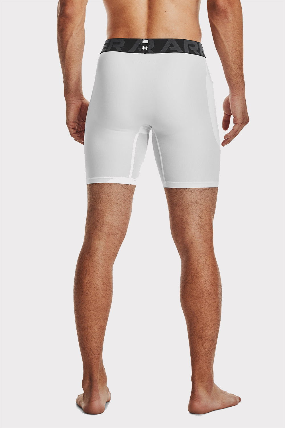 UA HG Armour Compression Shorts - White - workoutbrands.com