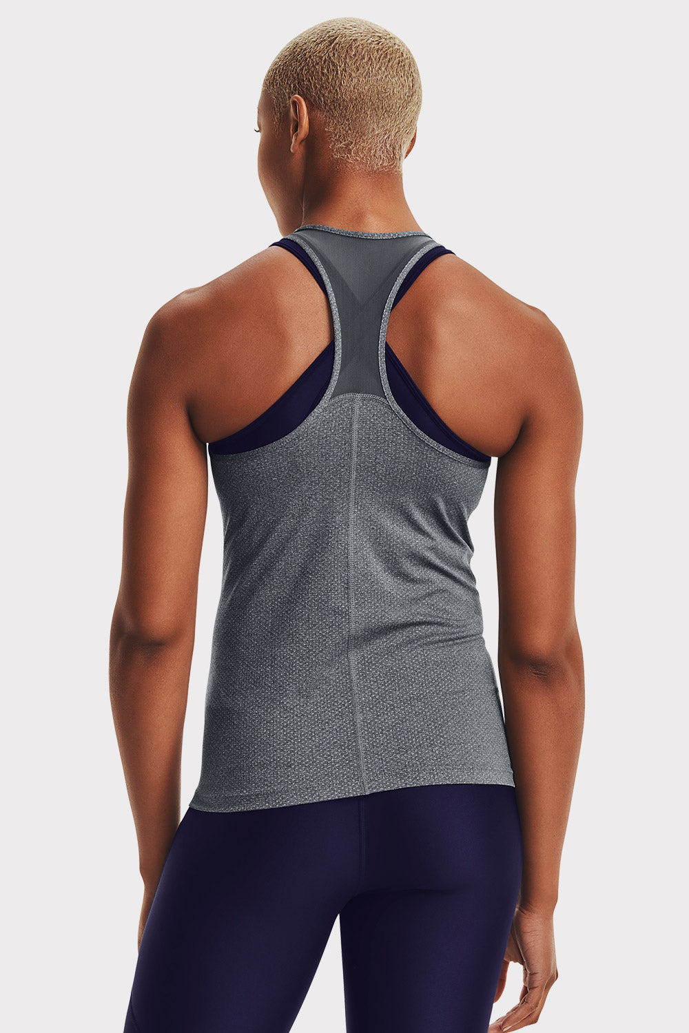 UA HG Armour Racer Tank - Pitch Grey - workoutbrands.com