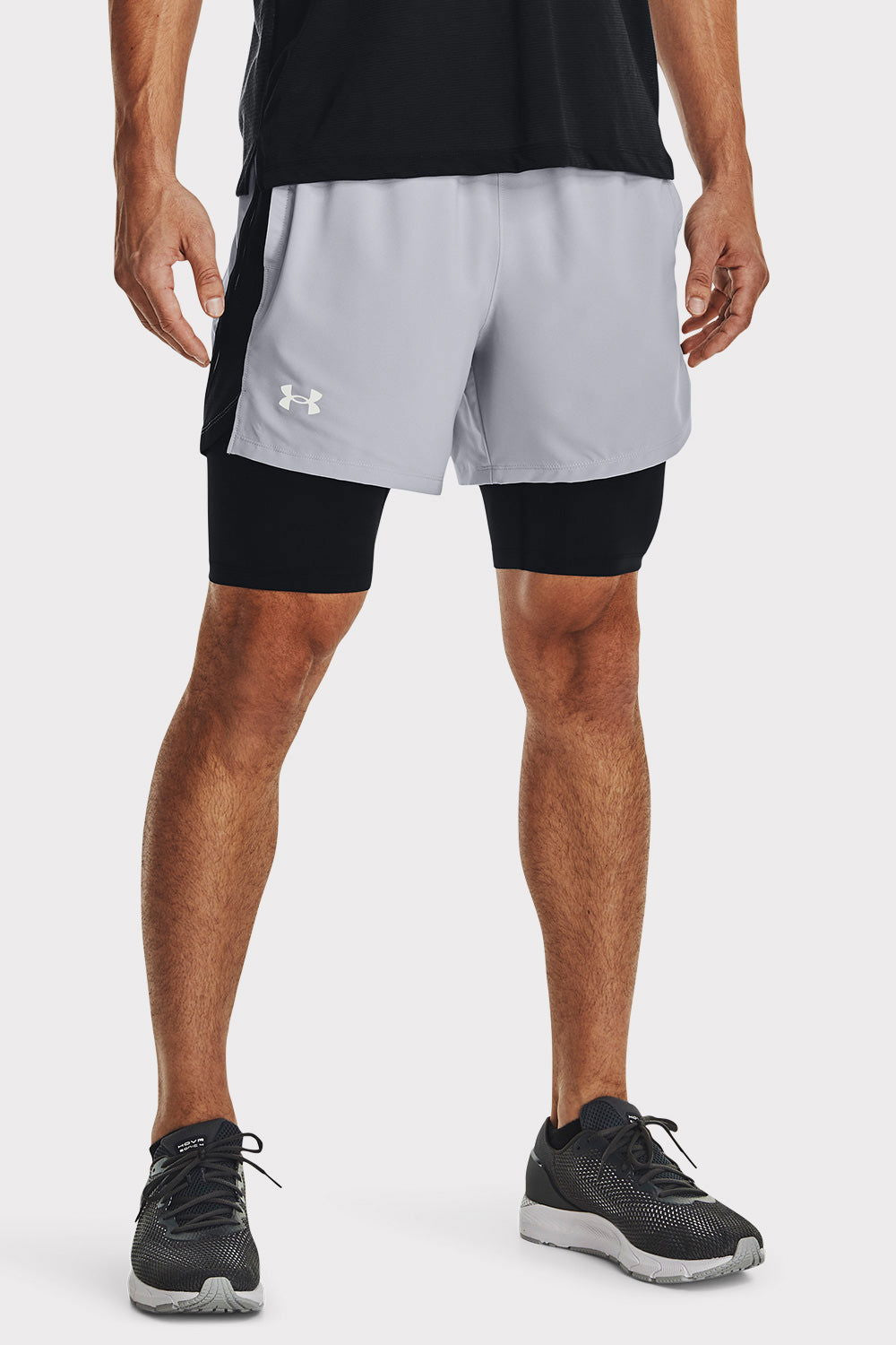 UA Launch 5'' 2-IN-1 Short - Mod Gray - workoutbrands.com - - - UA Launch 5'' 2-IN-1 Short - Mod Gray