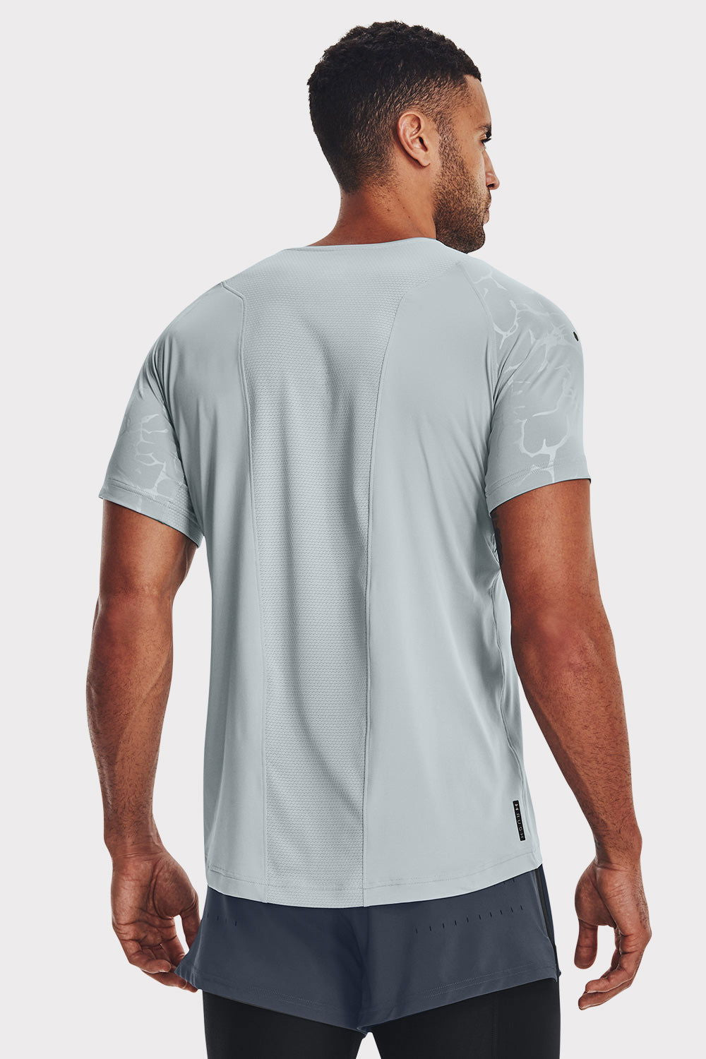 UA Rush Emboss SS - Harbor Blue - workoutbrands.com