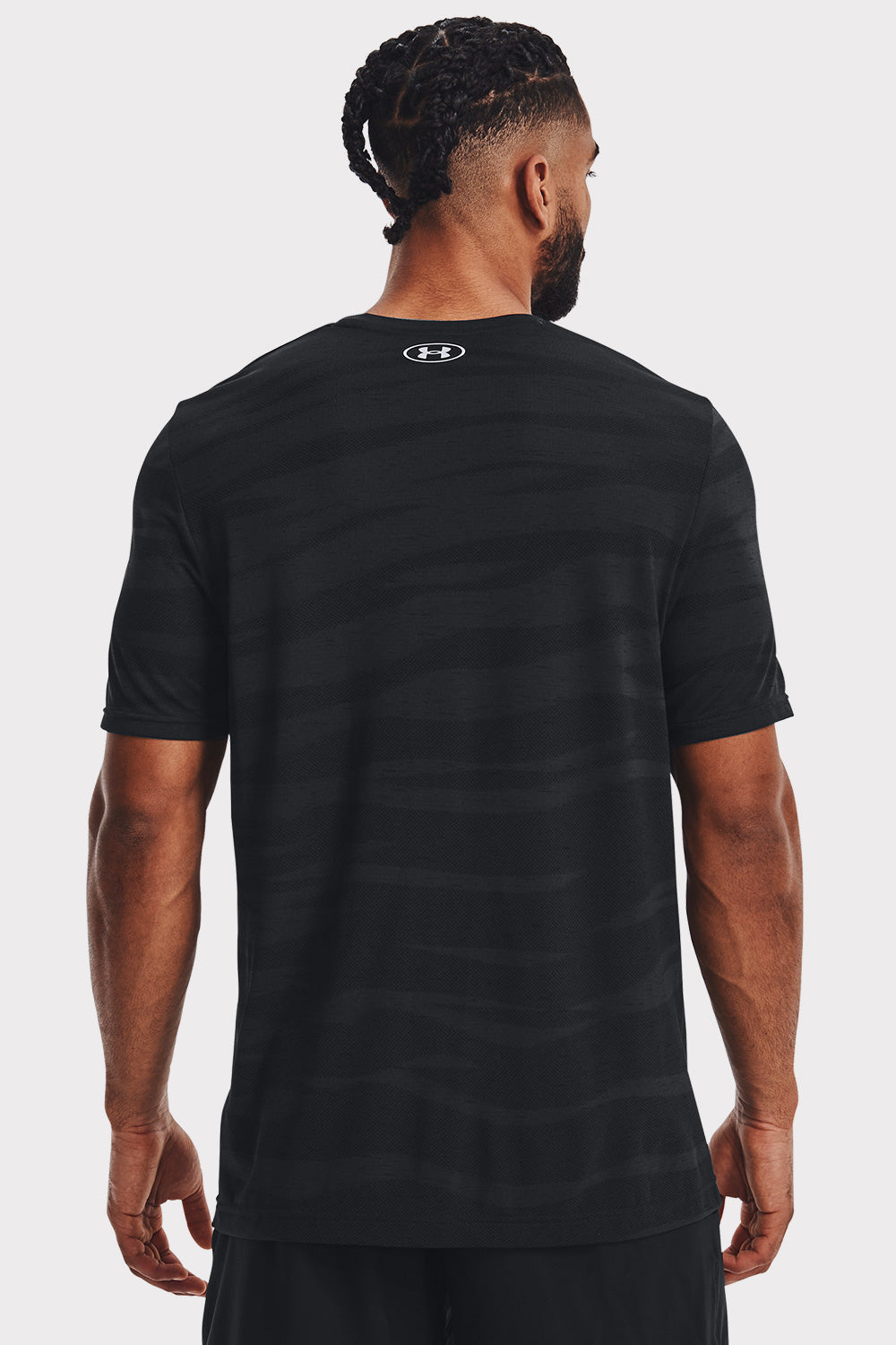 UA Seamless Wave SS - Black - workoutbrands.com