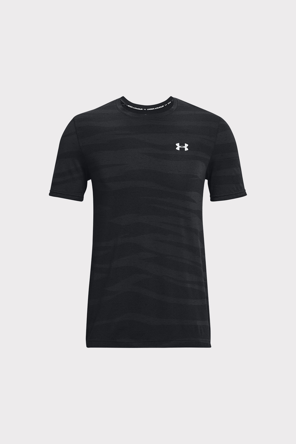 UA Seamless Wave SS - Black - workoutbrands.com