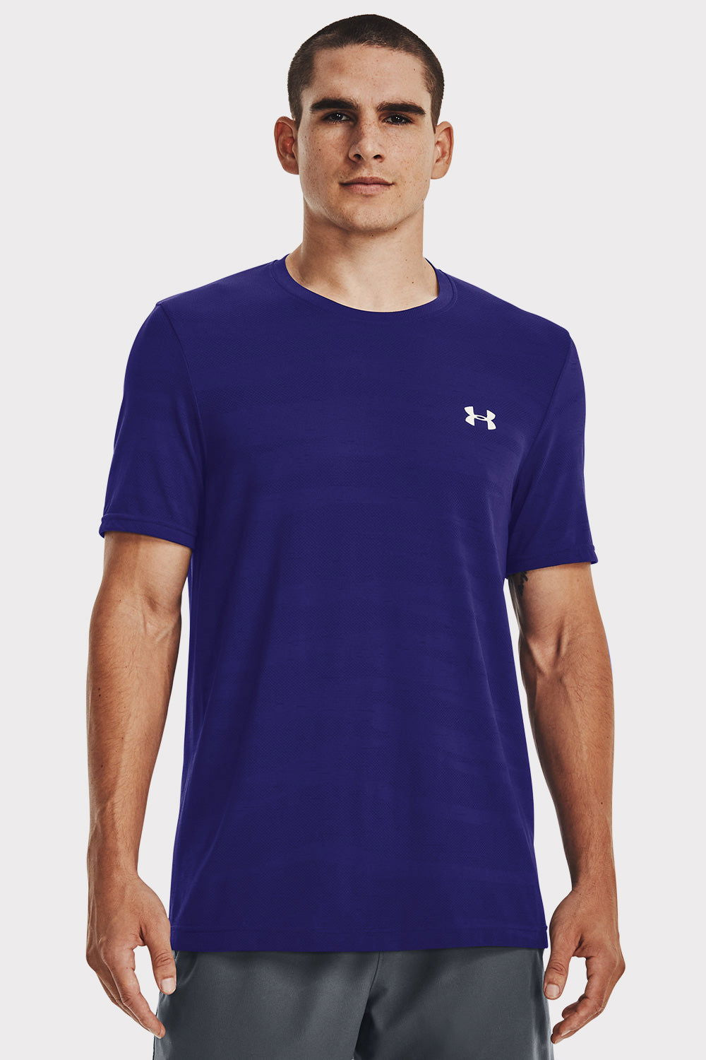 UA Seamless Wave SS - Sonar Blue - workoutbrands.com