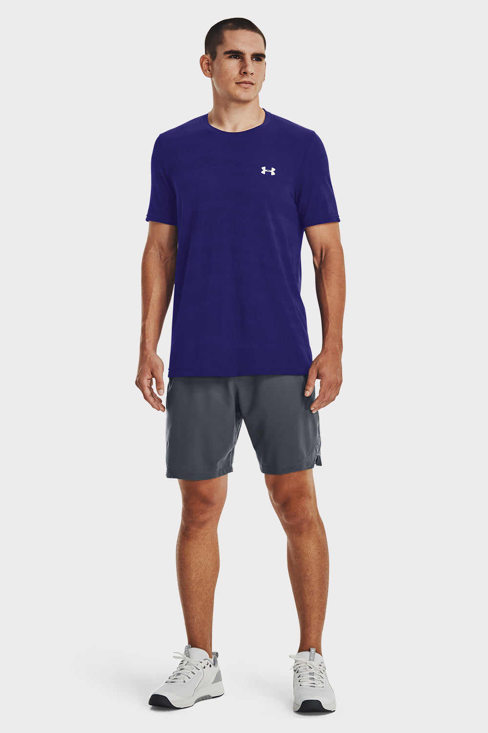 UA Seamless Wave SS - Sonar Blue - workoutbrands.com