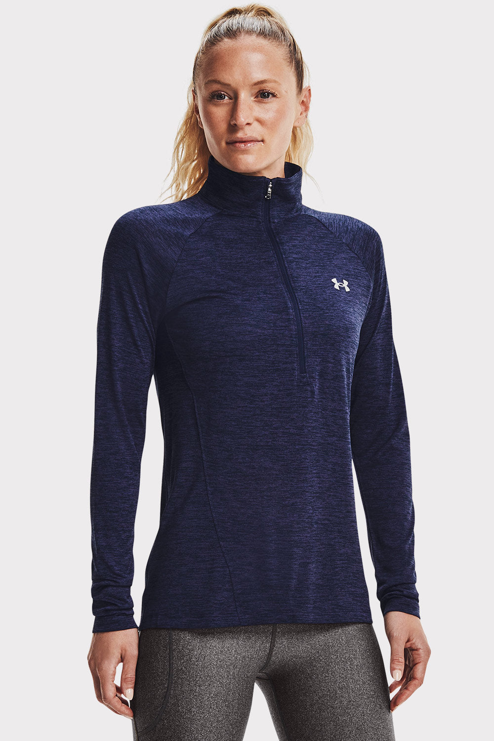 UA Tech 1/2 Zip Twist - Midnight Navy - workoutbrands.com