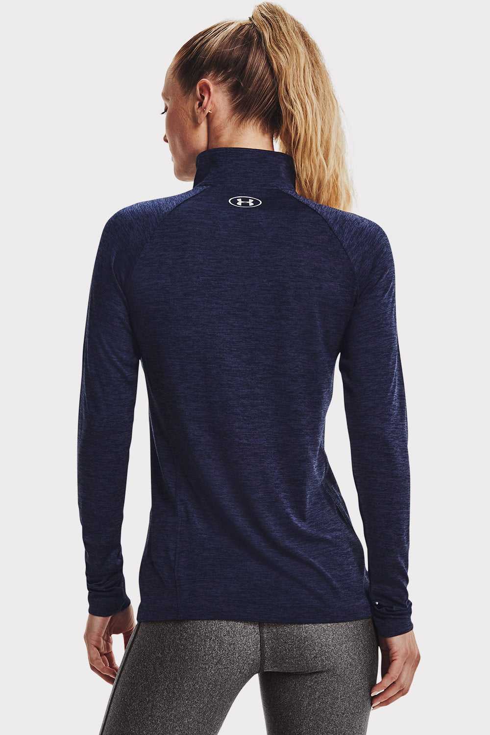 UA Tech 1/2 Zip Twist - Midnight Navy - workoutbrands.com