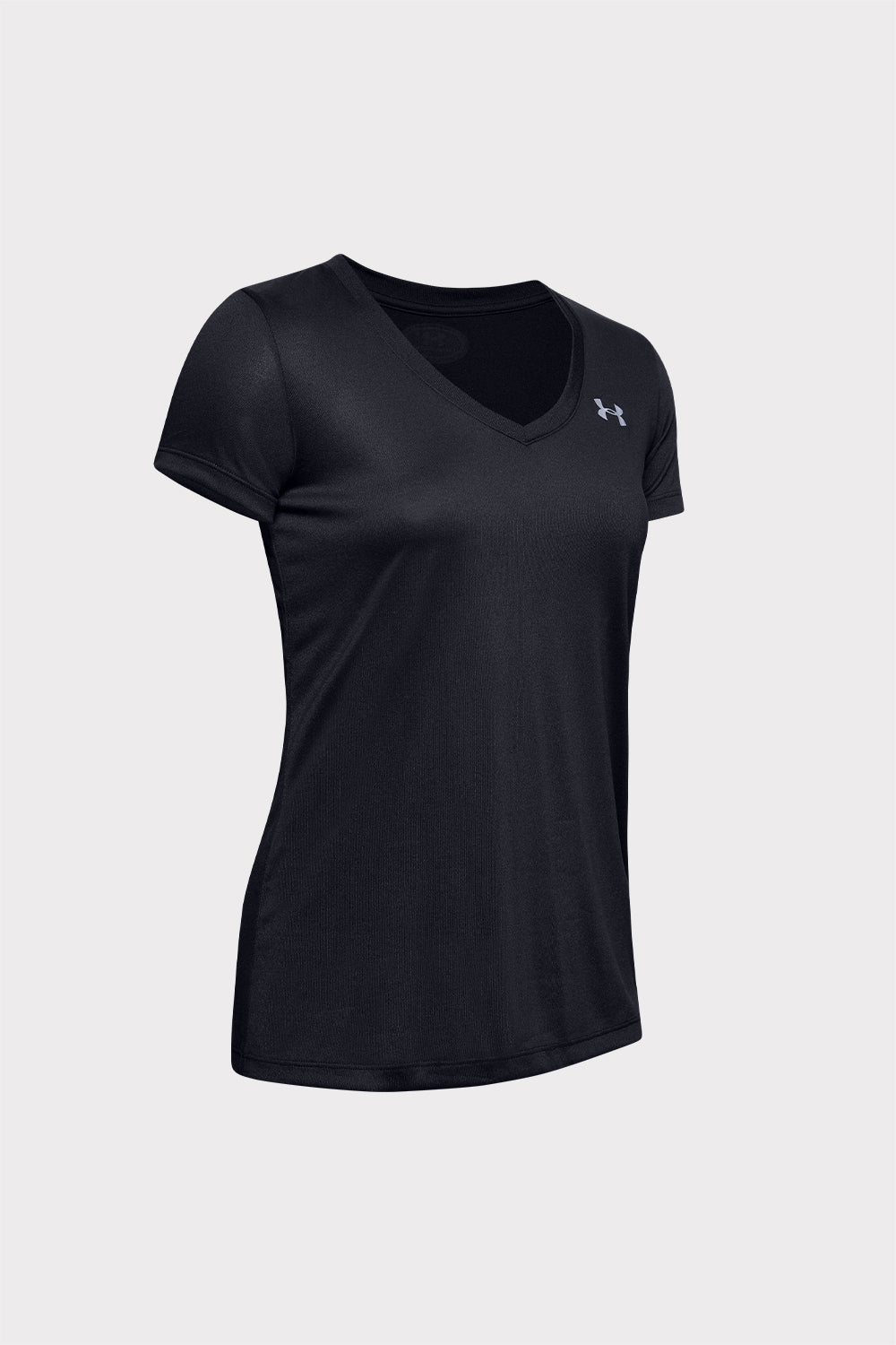 UA Tech SSV Solid V-Neck - Black - workoutbrands.com