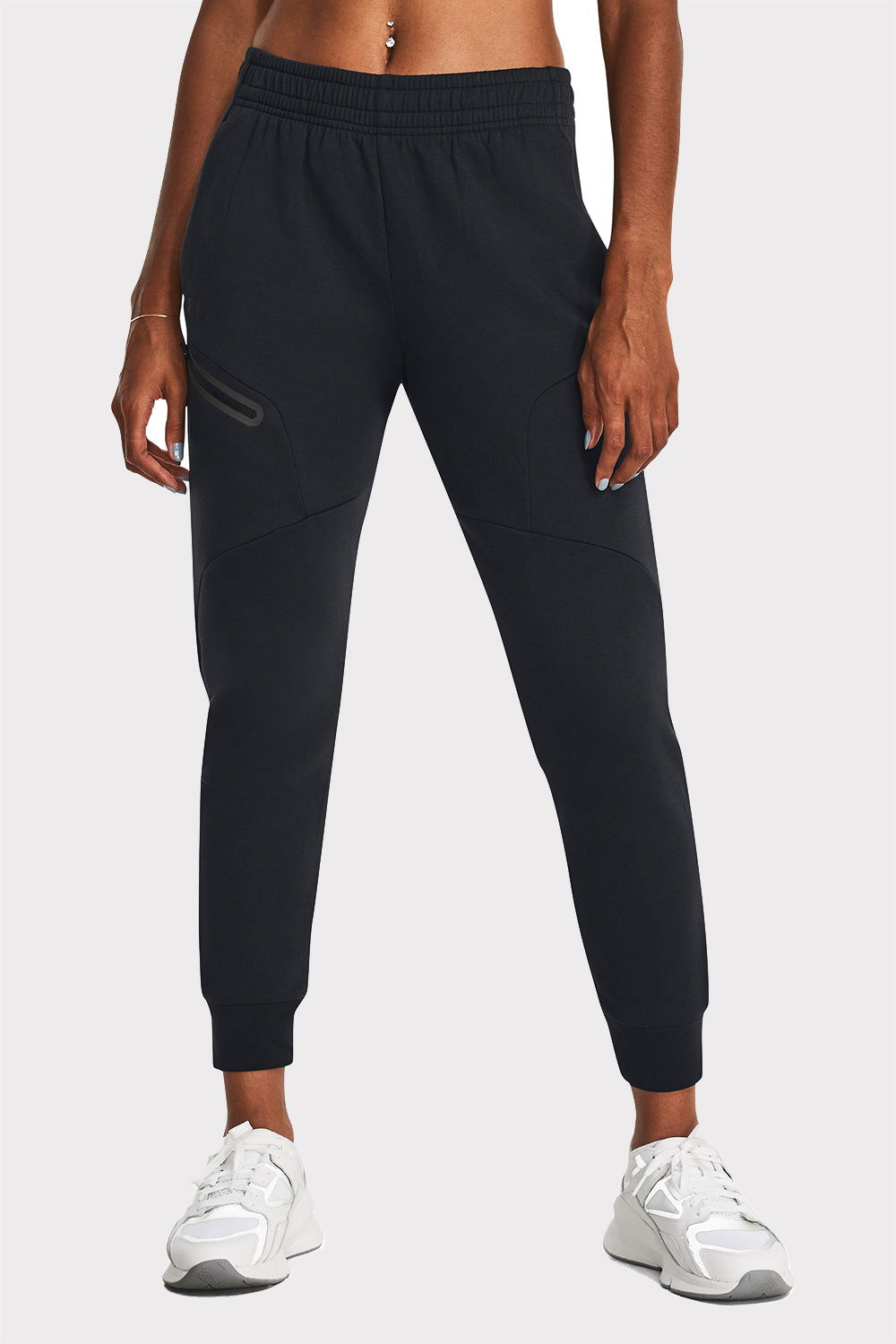 UA Unstoppable Flc Jogger - Black - workoutbrands.com