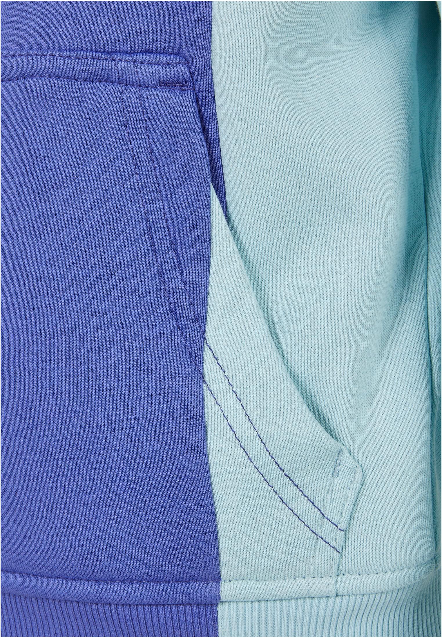 Felpa con cappuccio tripla per ragazze, rosa/viola/blu oceano 158/164