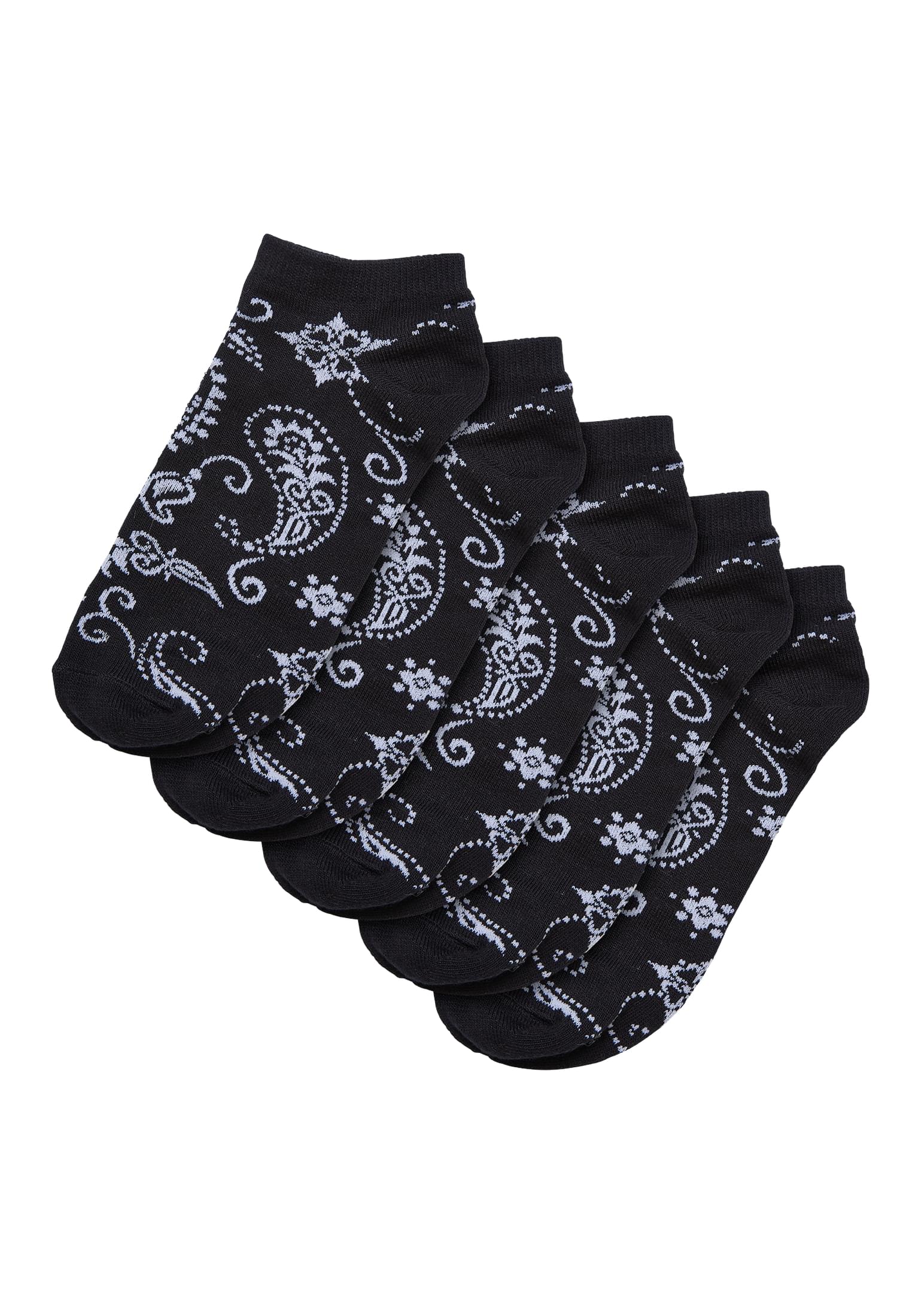 UC Bandana Pattern No Show Socks 5-Pack - workoutbrands.com