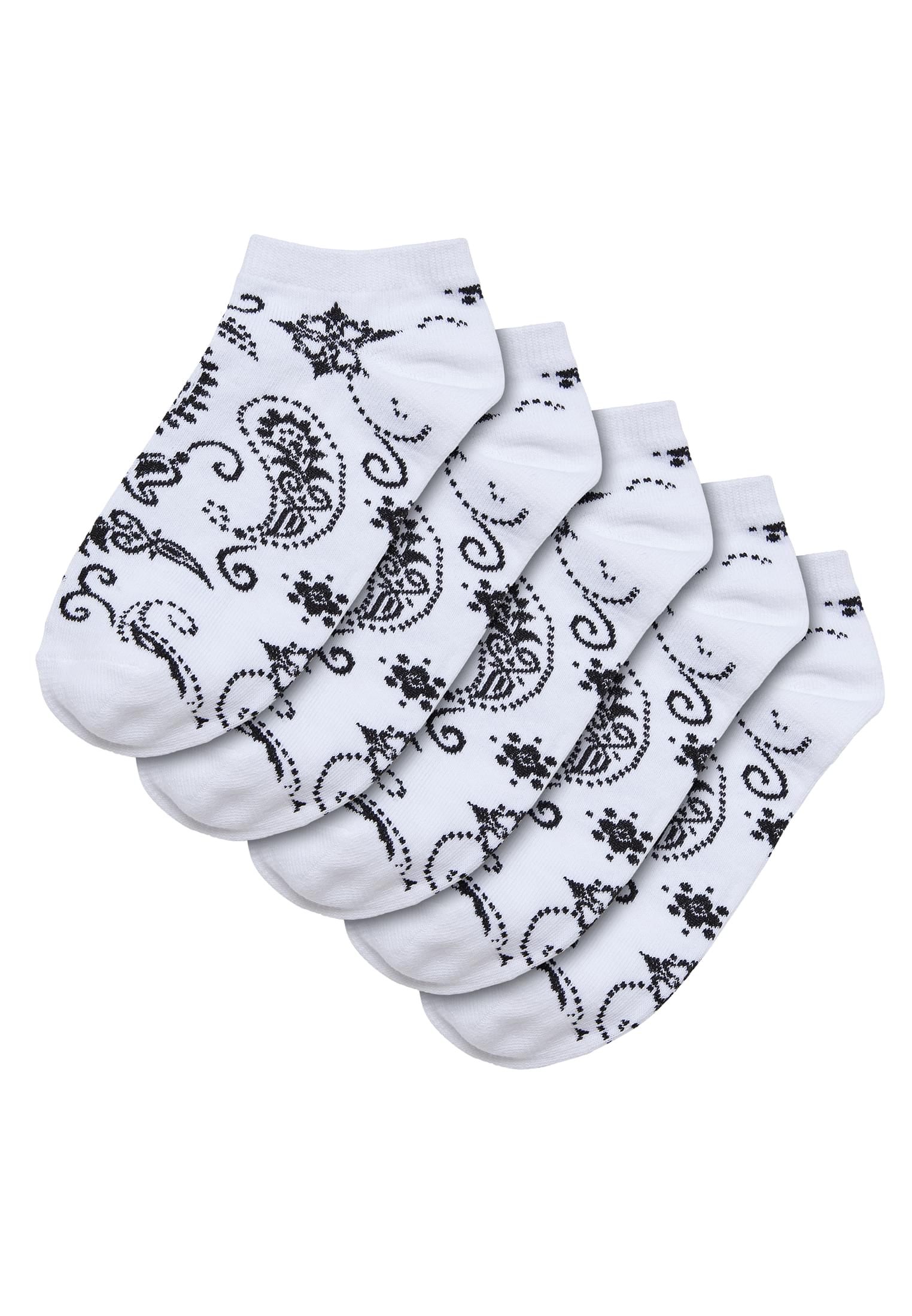 UC Bandana Pattern No Show Socks 5-Pack - workoutbrands.com