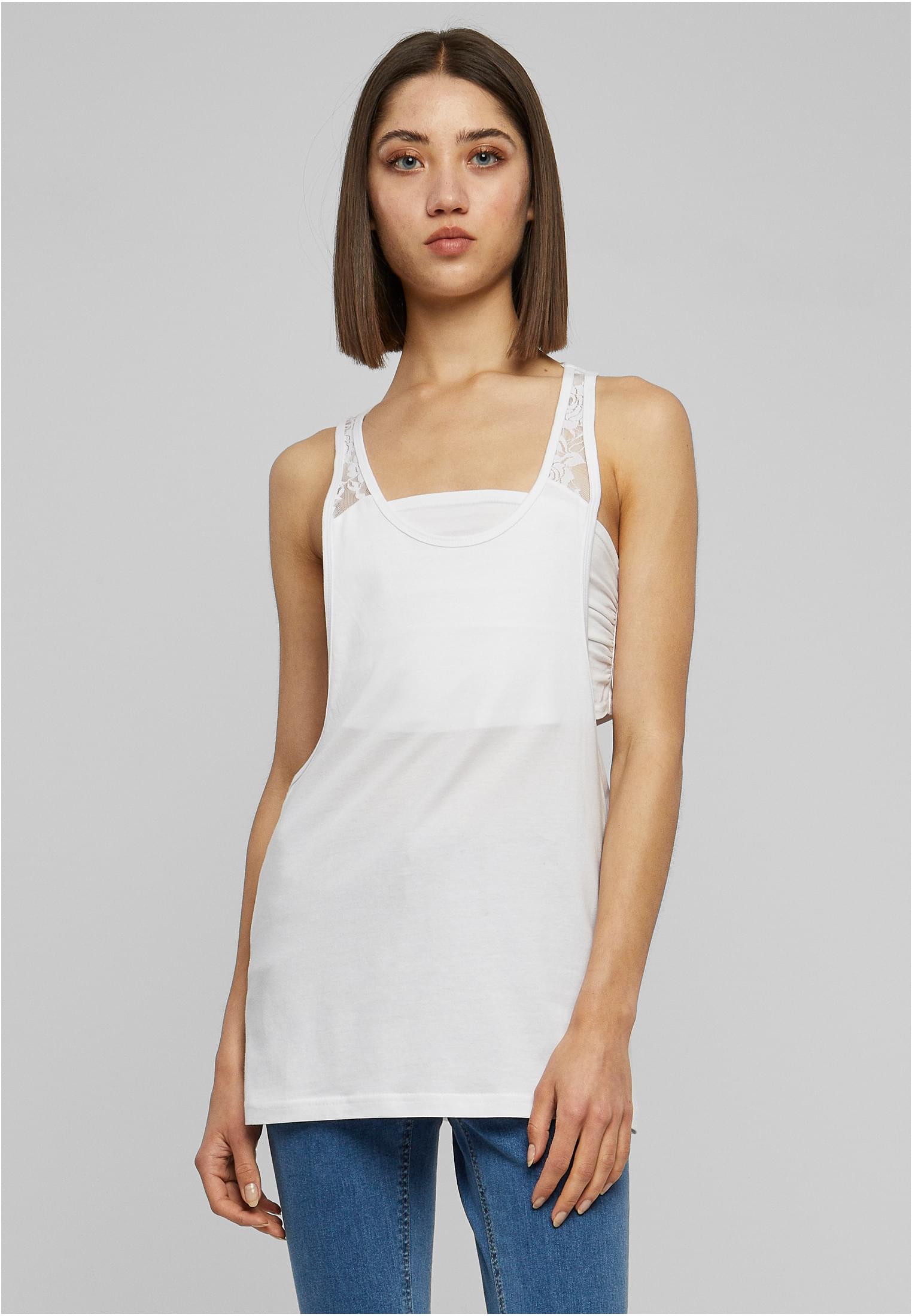 UC Floral Lace Loose Tank - workoutbrands.com