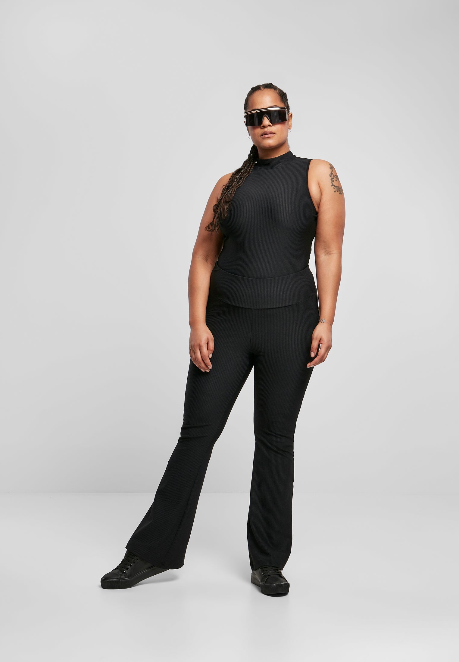 UC High Waist Rib Boot Cut Leggings - workoutbrands.com