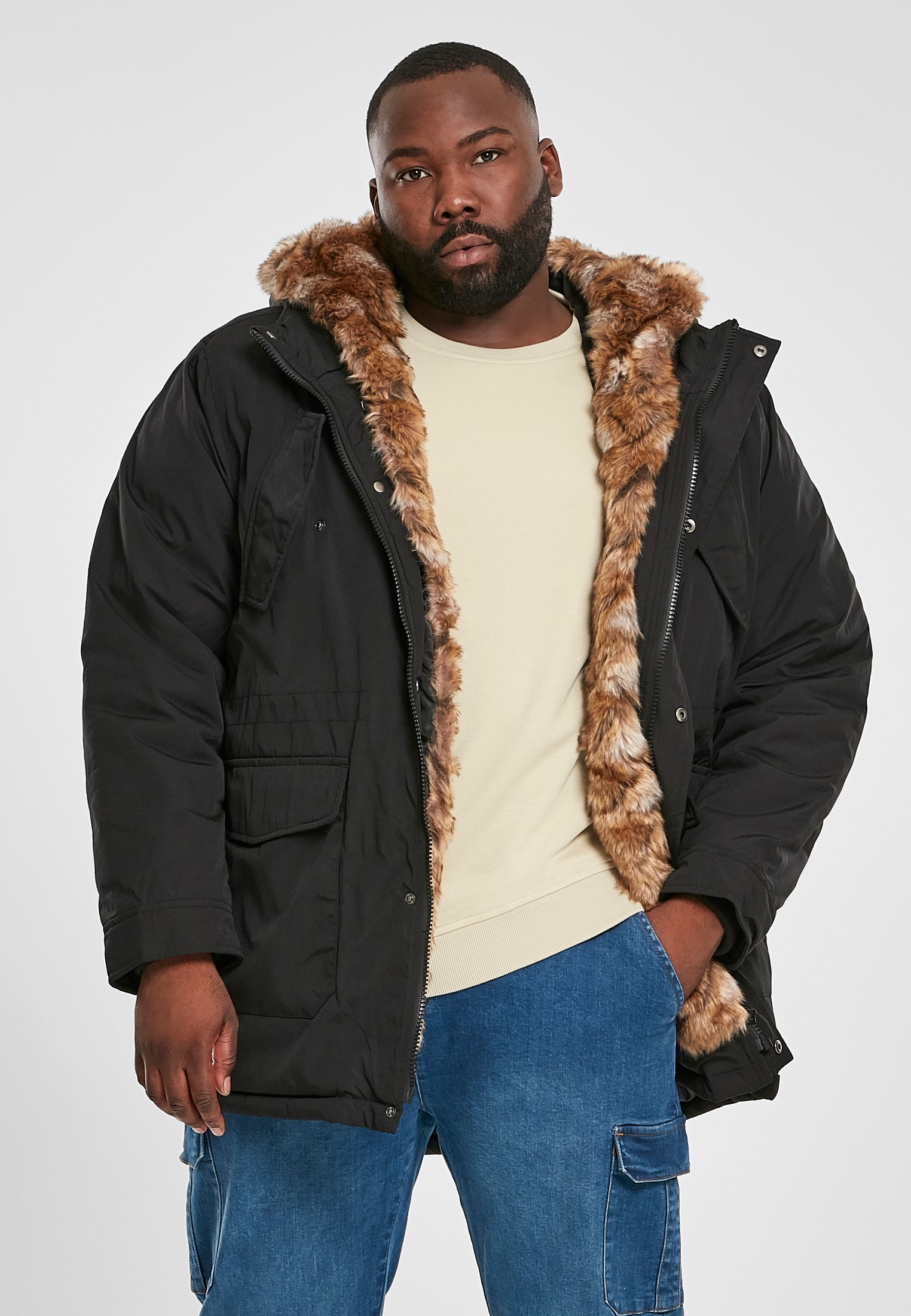 UC Hooded Faux Fur Parka - workoutbrands.com