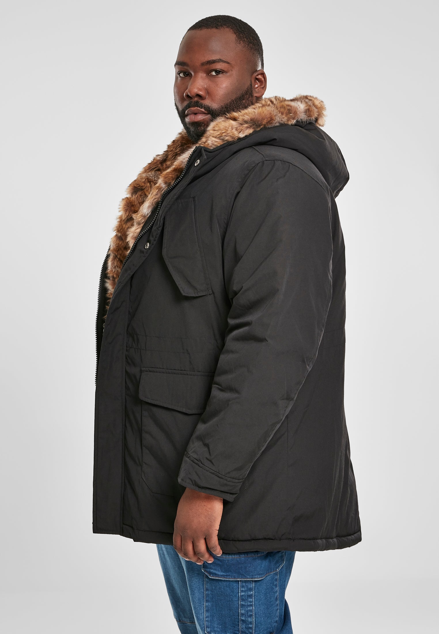 UC Hooded Faux Fur Parka - workoutbrands.com
