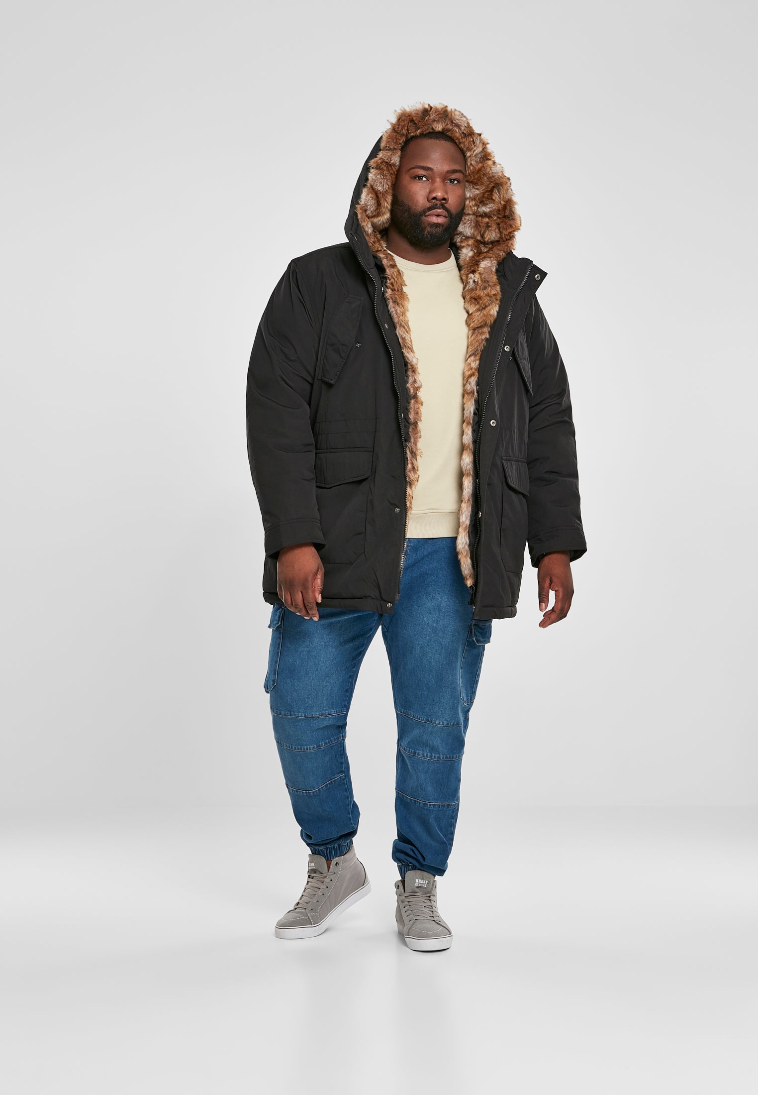 UC Hooded Faux Fur Parka - workoutbrands.com