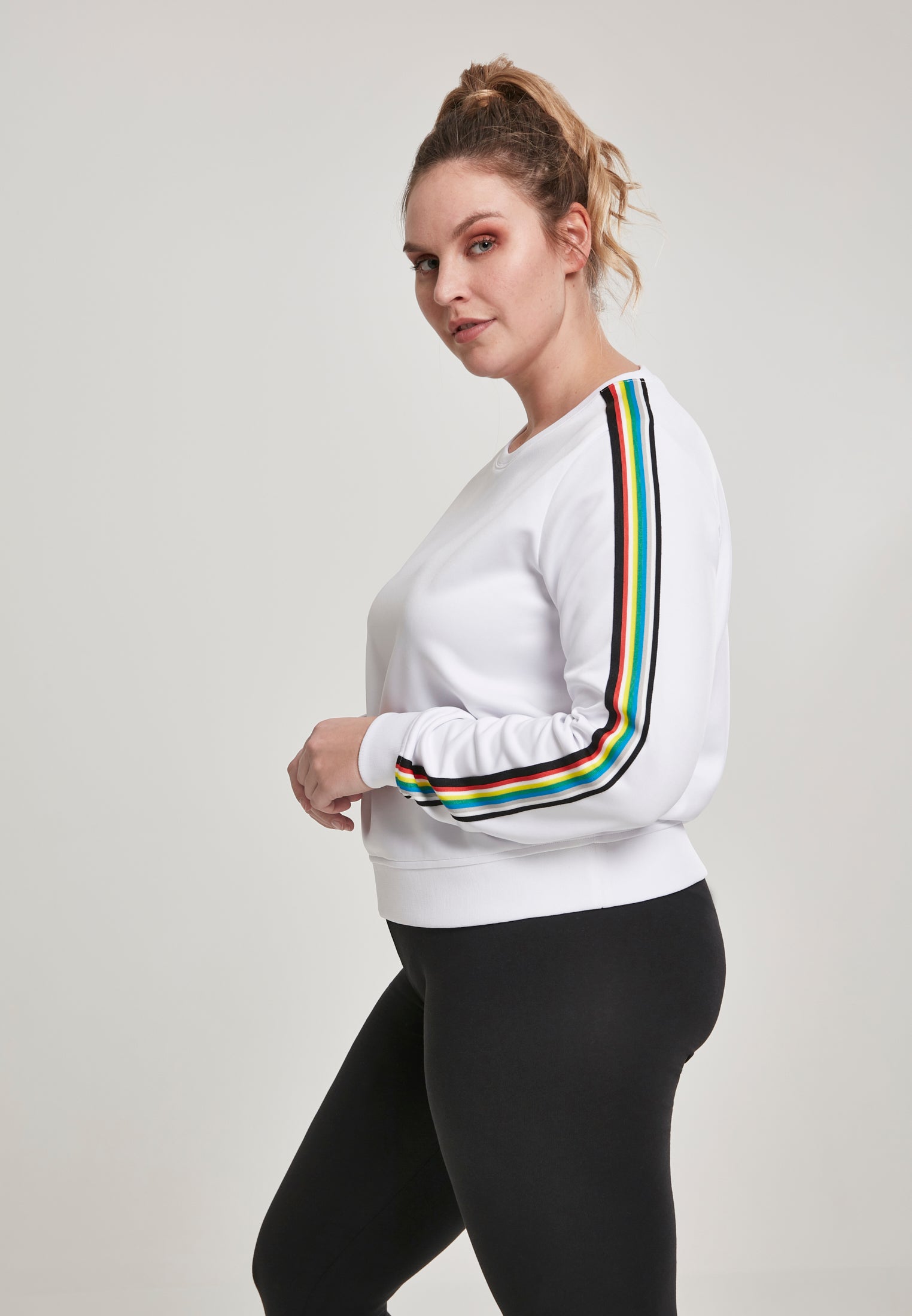 UC Multicolor Taped Sleeve Crewneck - workoutbrands.com