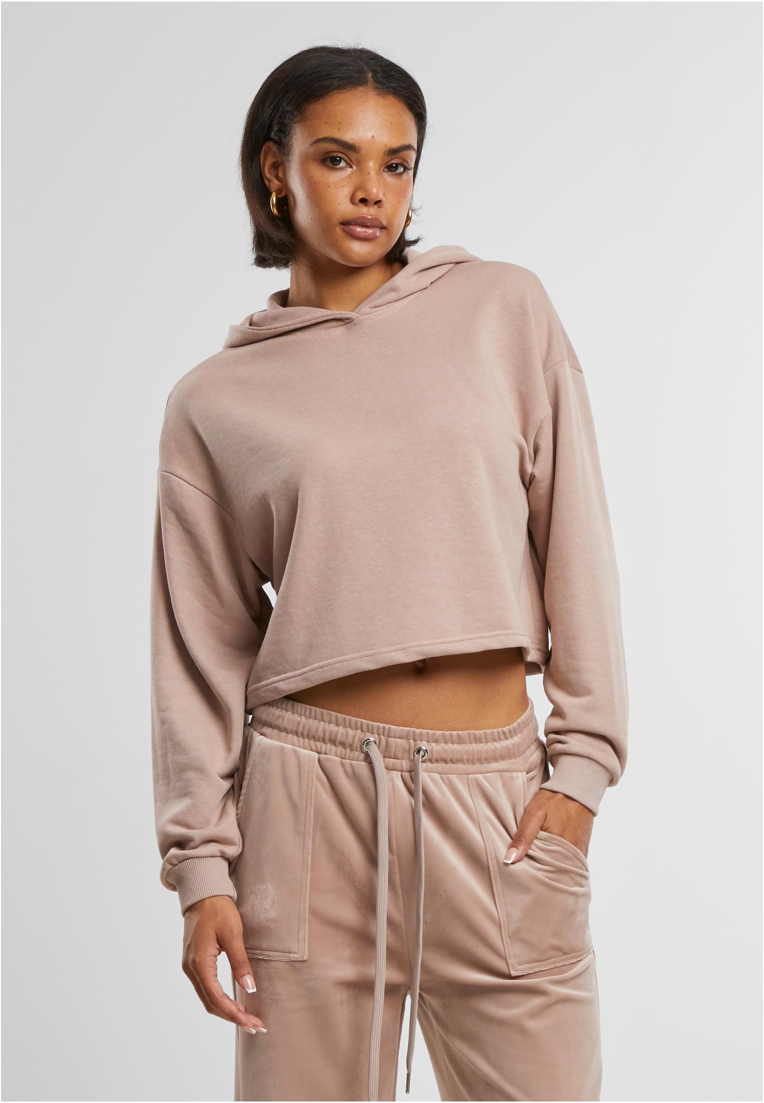 UC Oversized Cropped Light Terry Hoodie - workoutbrands.com