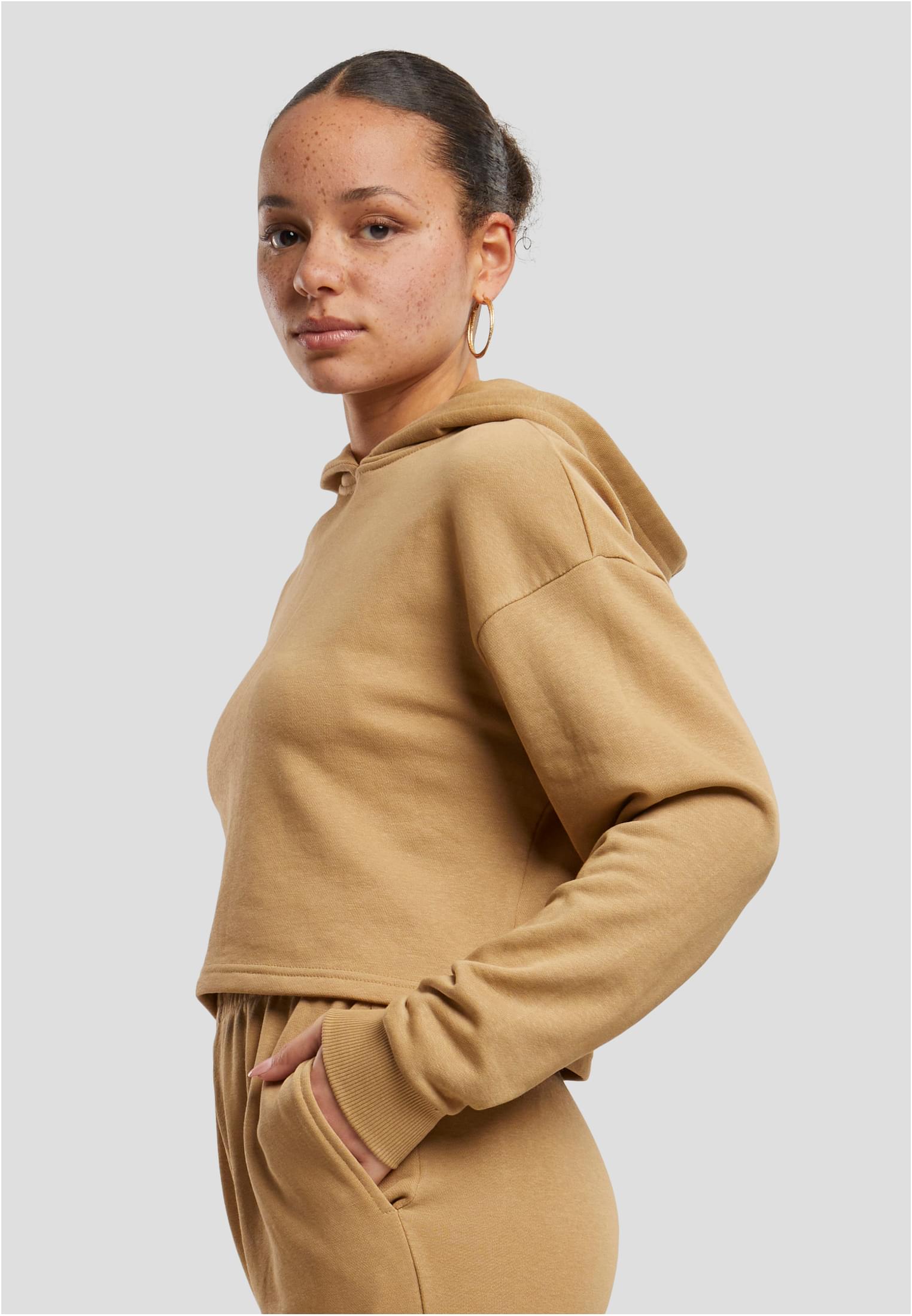 UC Oversized Cropped Light Terry Hoodie - workoutbrands.com