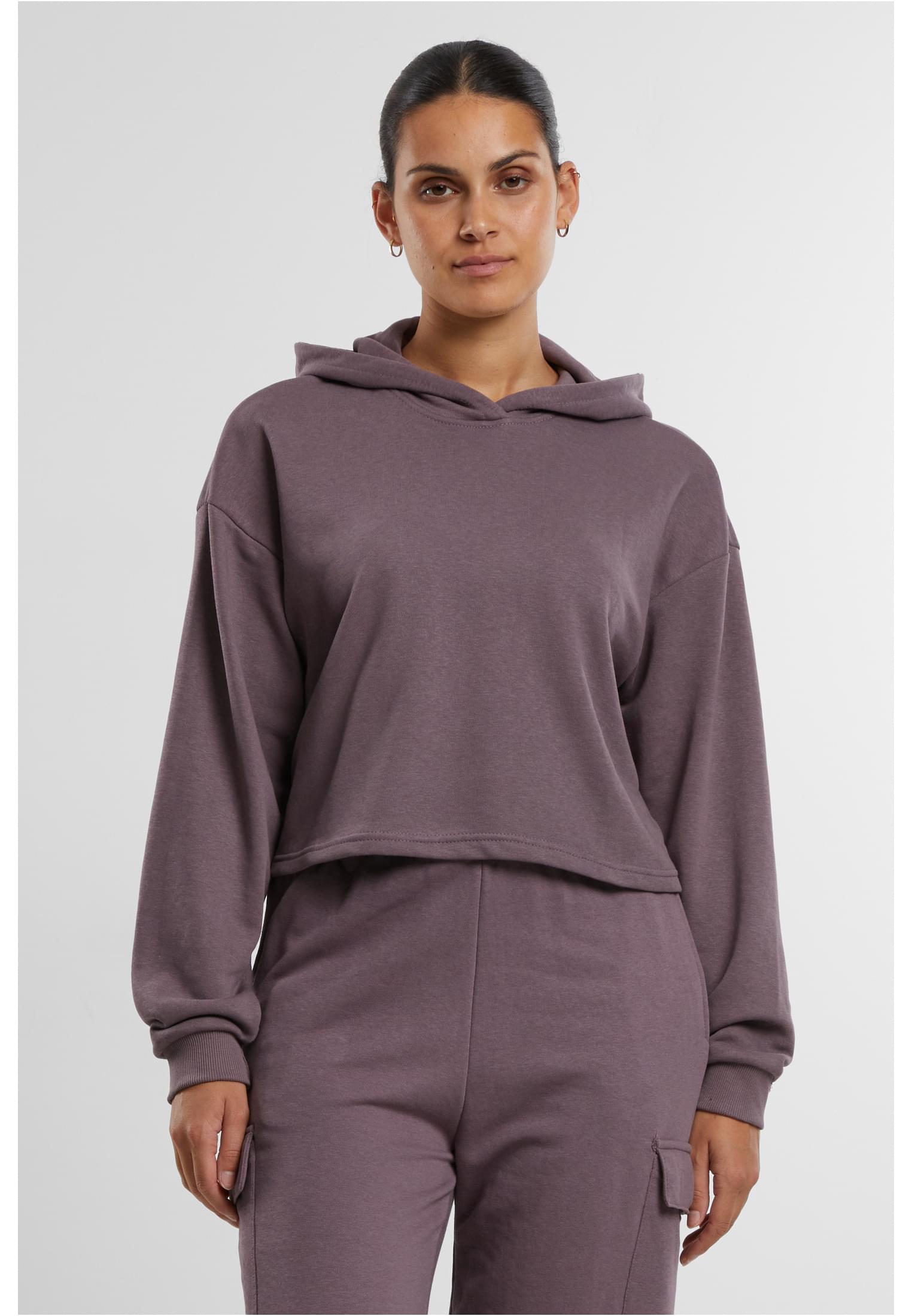 UC Oversized Cropped Light Terry Hoodie - workoutbrands.com
