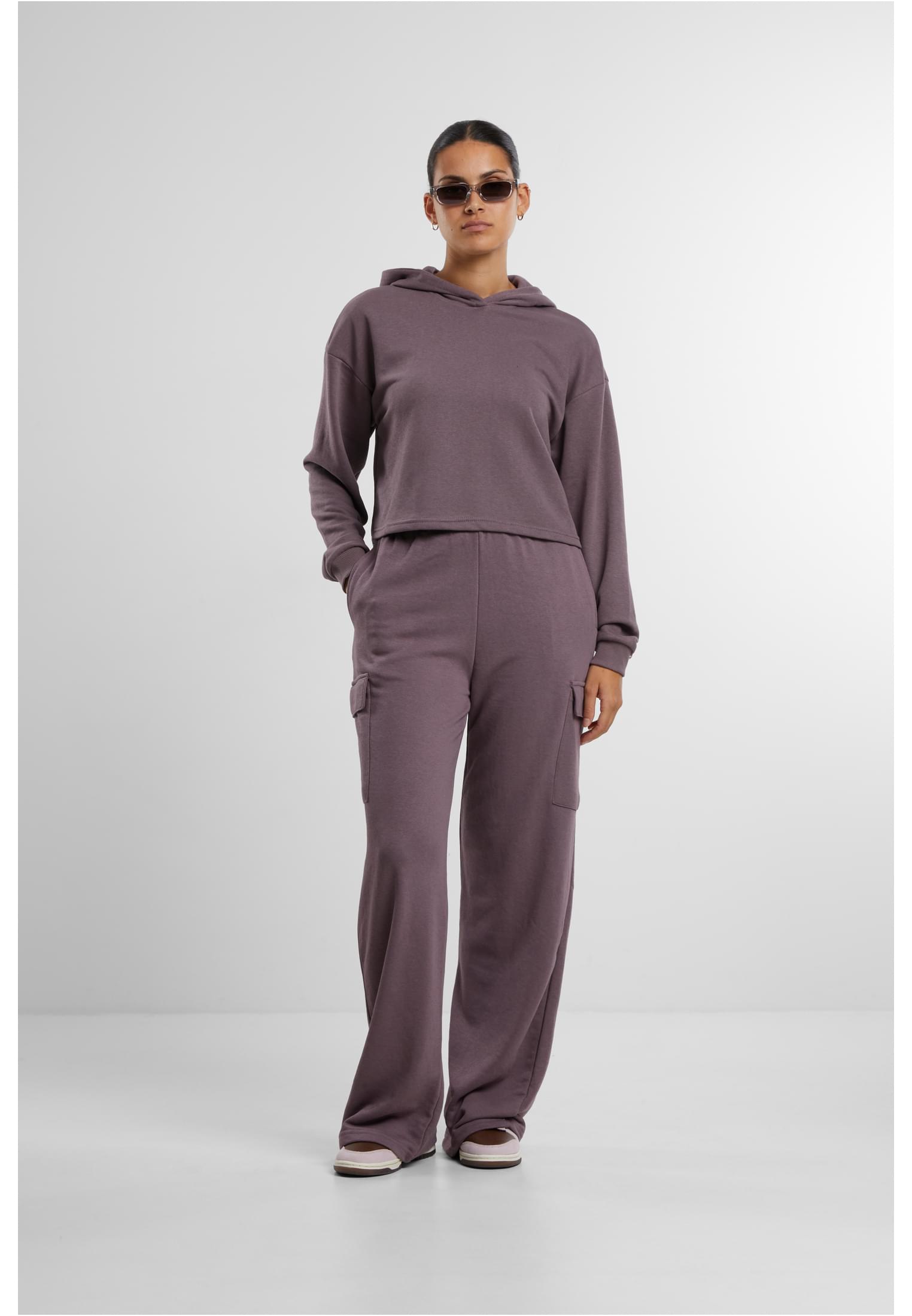 UC Oversized Cropped Light Terry Hoodie - workoutbrands.com