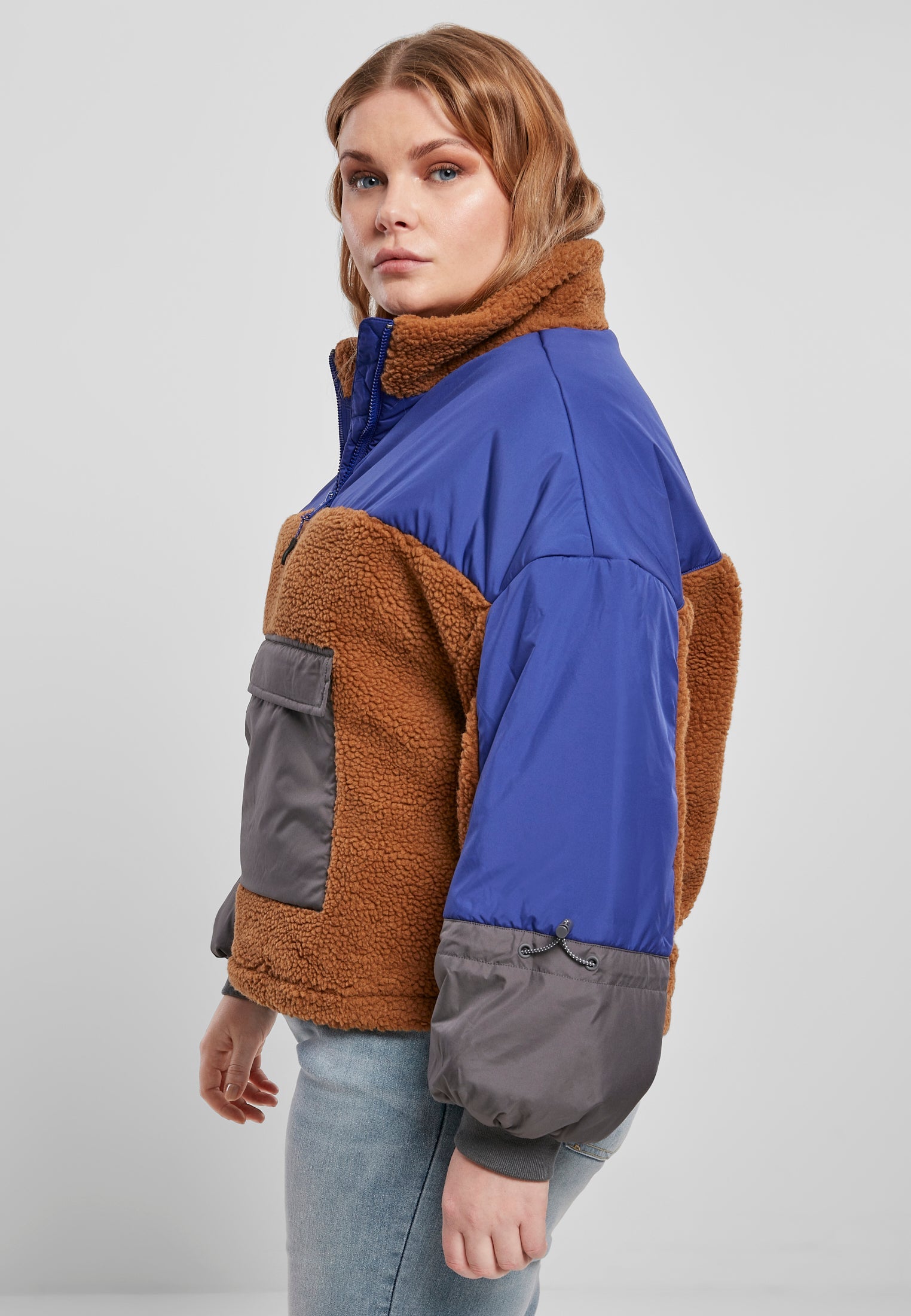 UC Sherpa 3-Tone Pull Over Jacket - workoutbrands.com