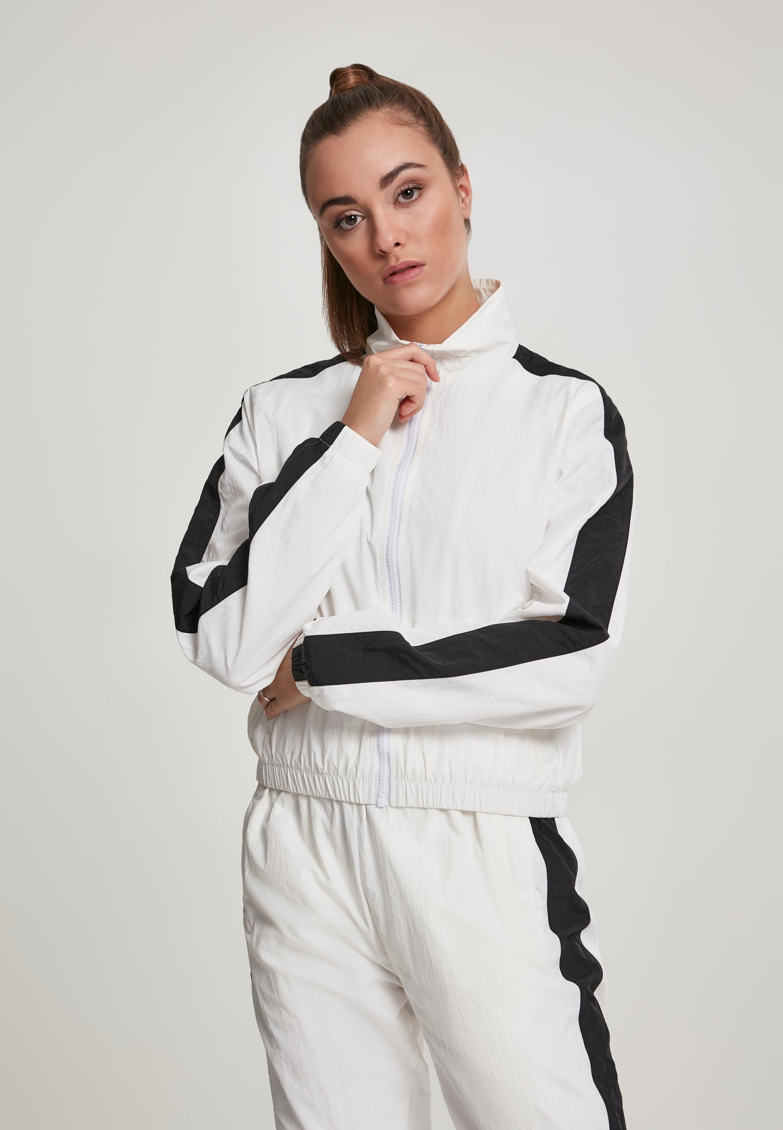 UC Short Striped Crinkle Track Jacket - workoutbrands.com