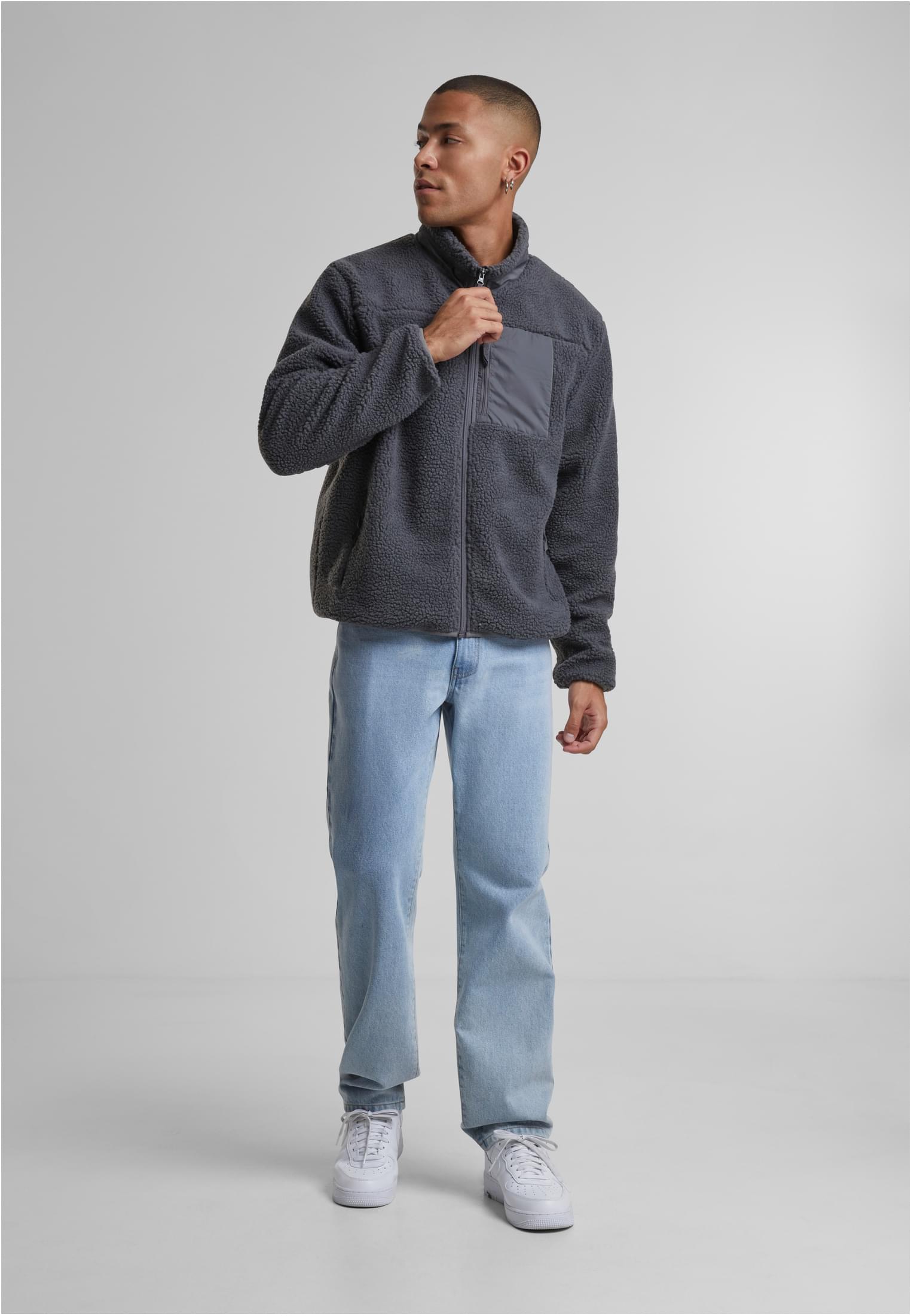 UC Teddy Jacket With Stand Up Collar - workoutbrands.com