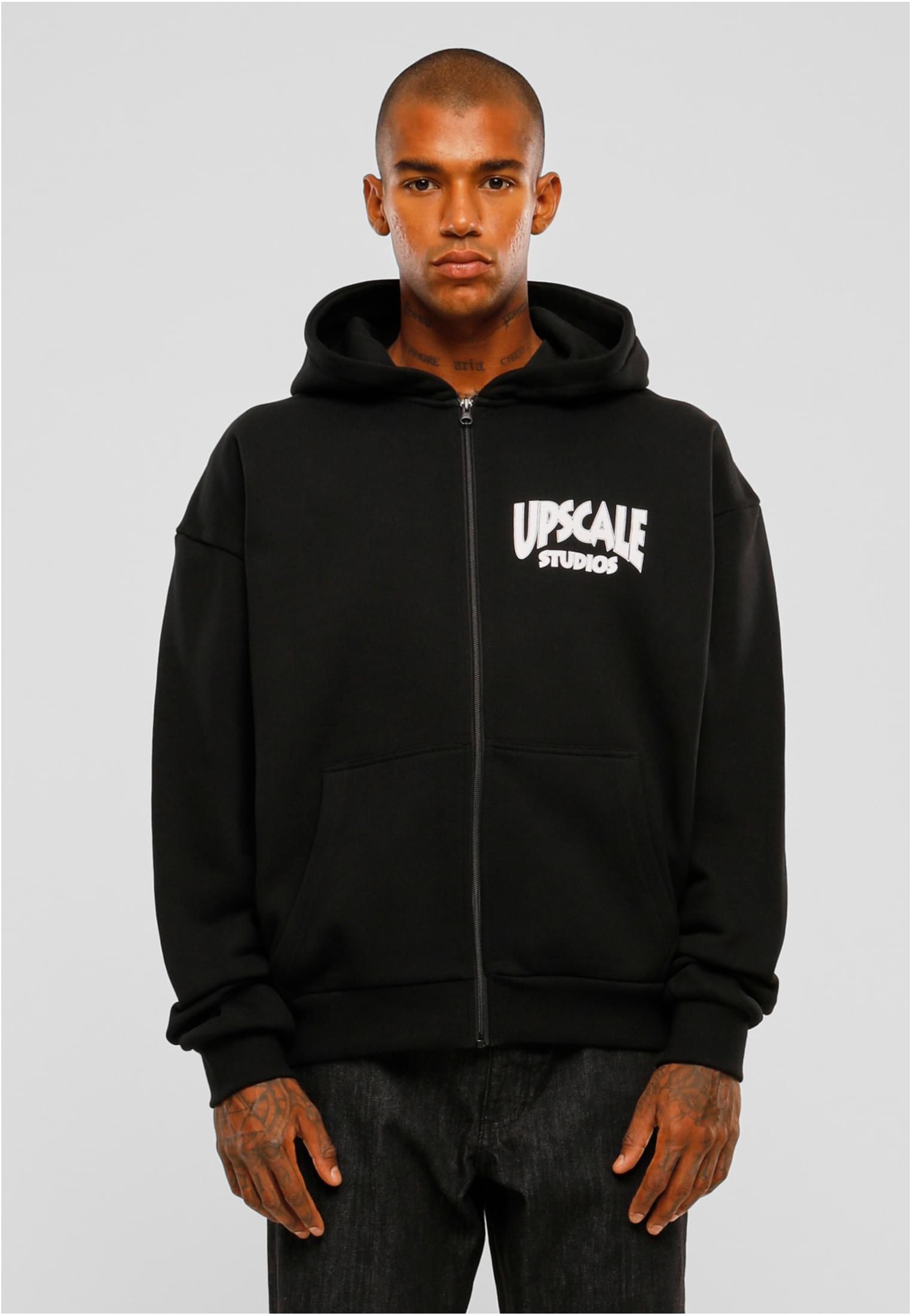 Upscale Studios Ultra Heavy Oversize Zip Jacket black XXL - workoutbrands.com